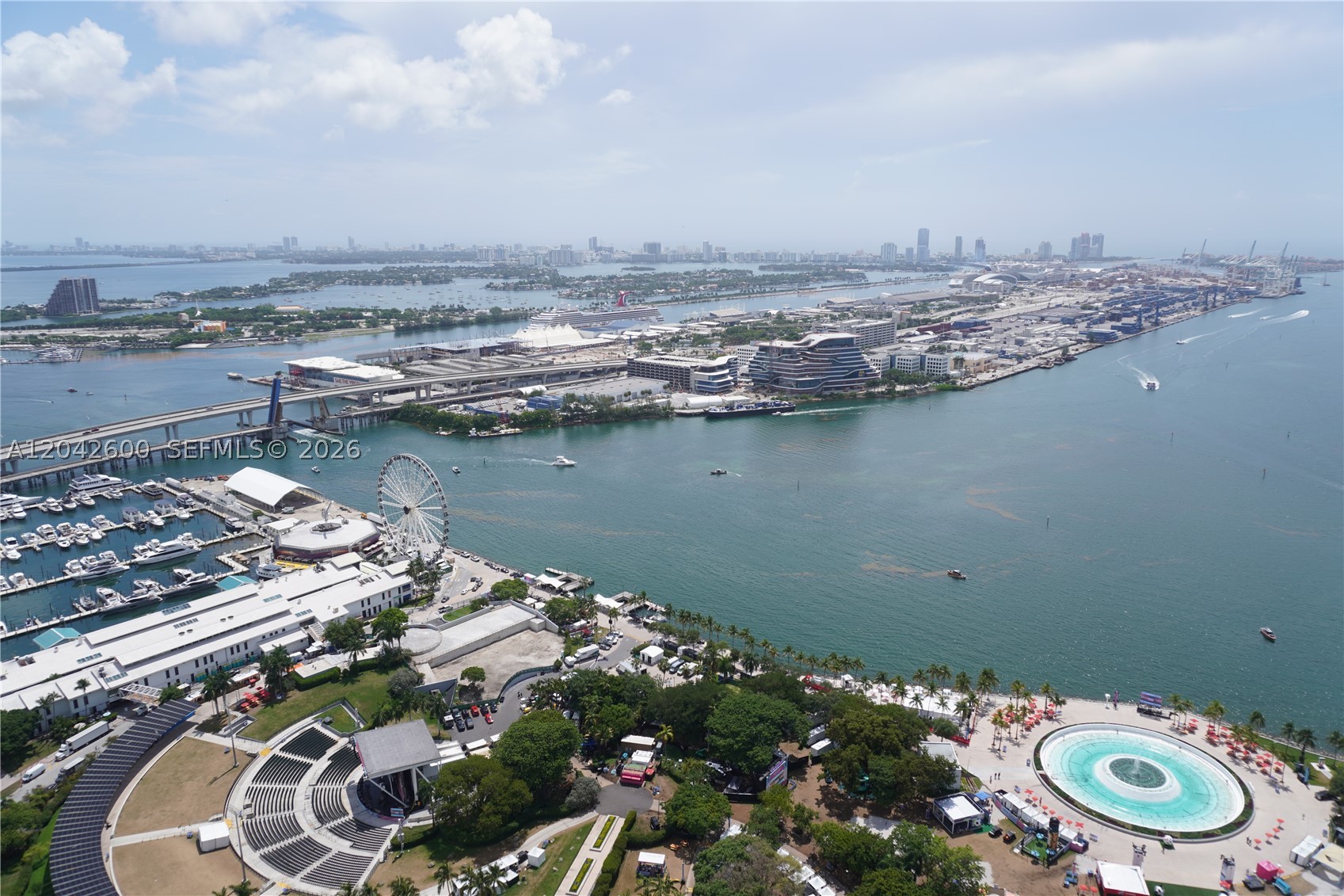 A beautiful corner unit with a wrap-around balcony and an amazing Miami Bay view, this 3/2 unit offers 1789 sq ft with plenty of room for luxurious, comfortable living. Luxury Marble floors provide an elegant look to the interior. Close to Whole Foods, Brickell City Center, across the street from the famous Bayside, walking distance to high-class restaurants, performing theaters, and more. Minutes away from South Beach. Incredible amenities include a spa, pool, gyms, and social areas. This building offers modern conveniences and stunning views in the most desirable location in Miami, making it an ideal place to live and enjoy the vibrant urban lifestyle of downtown Miami.