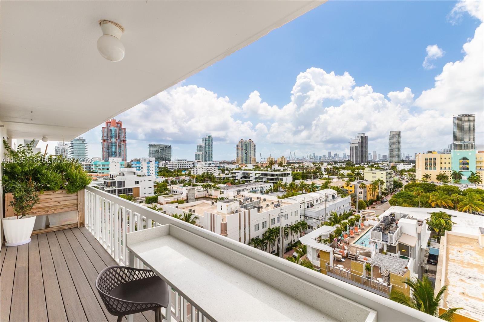 *All new* top-of-the-line modern condo w/spectacular unobstructed bay & skyline views, and double sized balcony. (Garage parking space available for $50k extra). You need to see this for yourself as there are too many features to list: open kitchen w/sub zero refrigerator, Fisher Paykel dishwasher, water filtration system & wet bar w/soft drink refrigerator. Gorgeous large format porcelain tile floors throughout. Oversized marble bath w/seamless glass shower. Updated electrical, updated plumbing, new central air & washer dryer.  Fantastic custom design details: modern recessed lighting w/touch pad display control, custom wall décor, glass foyer entryway, linear AC vents, & more. Remodeled oceanfront building w/new impact windows & doors, new exterior, new Oceanfront heated pool & complimentary beach service.