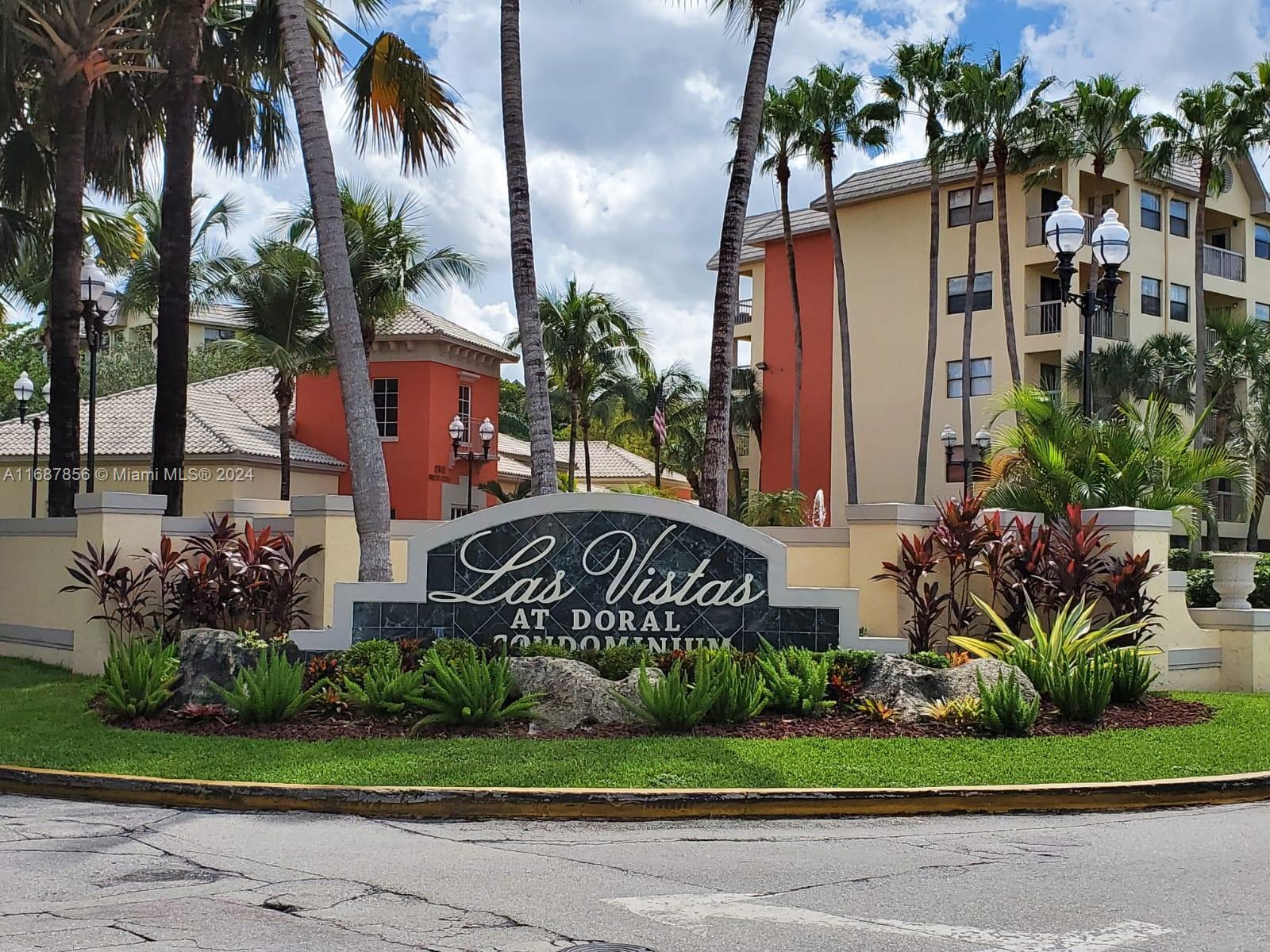 Nice and ample one bedroom condo featuring many upgrades like kitchen with granite countertop & wooden cabinets, bathroom also nicely upgraded with granite countertop, tile throughout all unit (no carpet), accordion shutters and Titan water heater (no water tank). Washer & dryer inside the unit. Screened balcony with good size storage closet. Very well-located gated community, offering clubhouse, gym, pool & tennis courts. Easy access to 836 (Palmetto) and Doral Downtown area. Don't miss it!