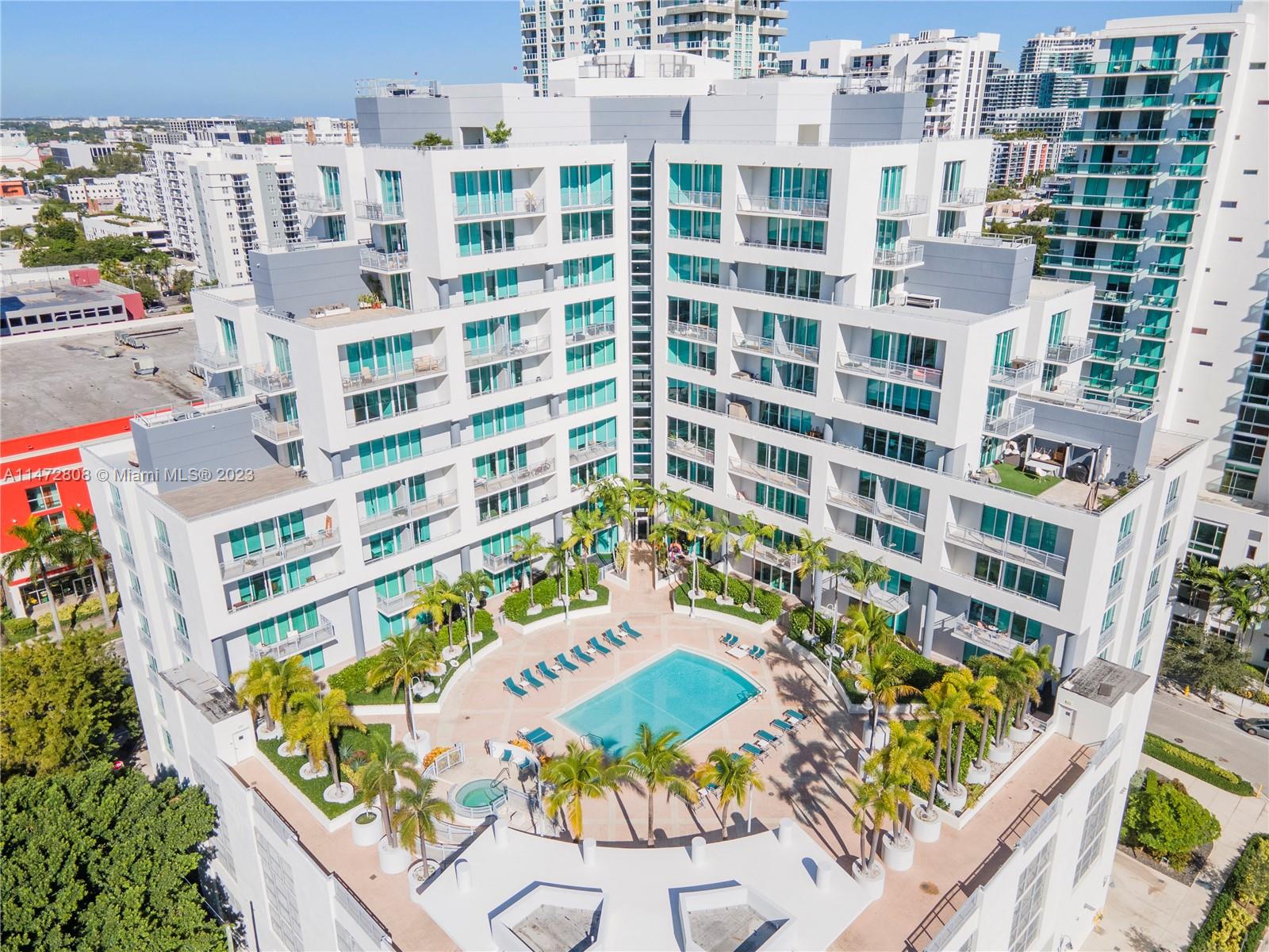 Beautiful 1-bed 1-bath loft-like unit with OPEN FLOOR PLAN in a full-service boutique building in the middle of Edgewater. Open kitchen with quartz countertops and stainless-steel appliances. 10-foot volume ceilings, tile floors, floor-to-ceiling impact glass, washer/dryer in unit. Spectacular pool deck with tropical landscaping overlooking the vibrant neighborhood. 24-hour lobby attendant, pool, spa, gym, sauna, club room, billiard room, yoga room, business center, covered assigned parking, storage space, on-site management. Close to Wynwood, Midtown, Design District, Brickell, Airport, and South Beach. Open floor plan is perfect for entertaining as well as quiet evenings at home.