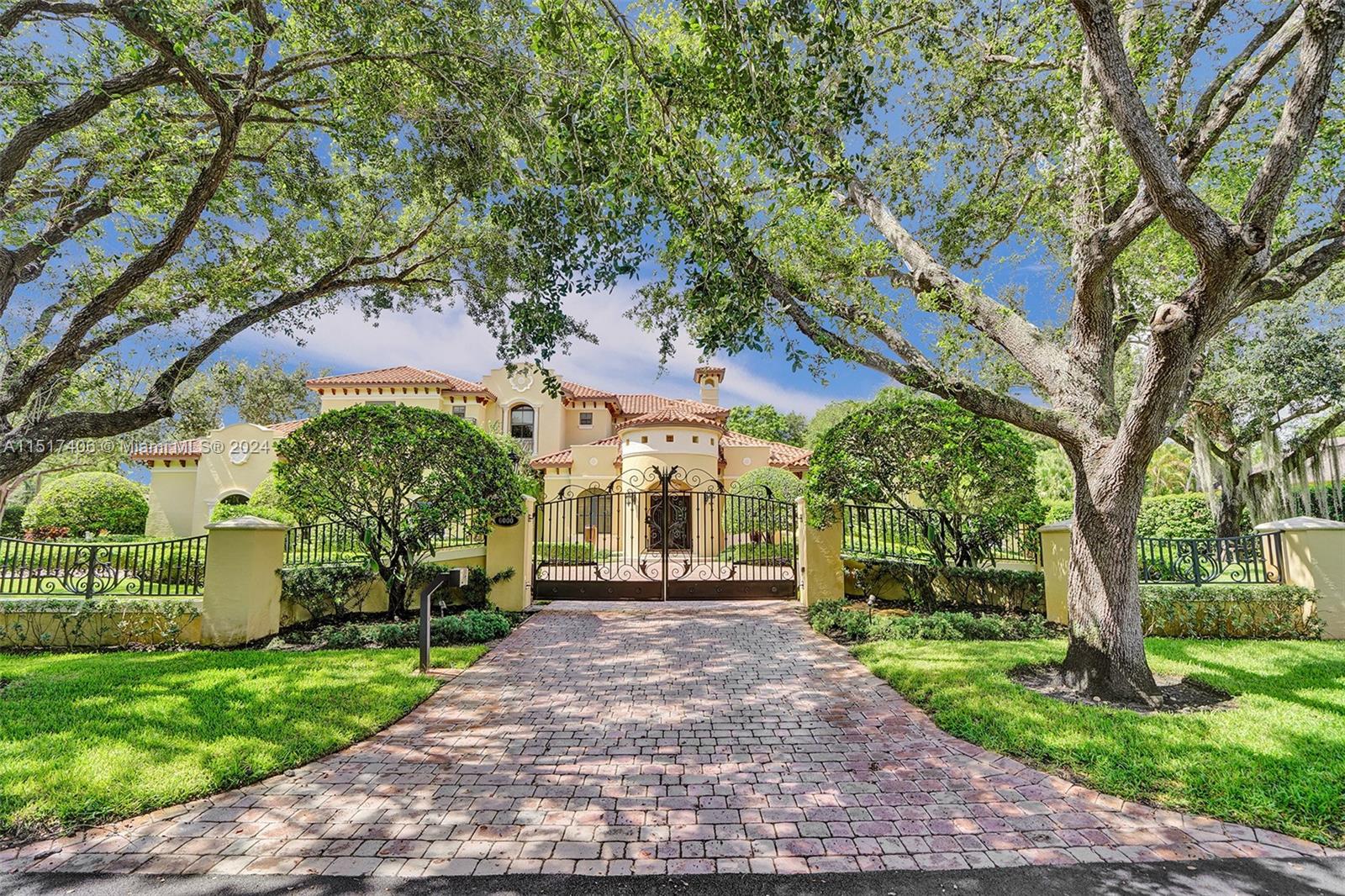 Immerse yourself in the epitome of luxury with this exquisite Italian villa. This home offers an abundance of space and opulence. Wine enthusiasts will appreciate the sophisticated wine cellar, Office/library, offering a serene ambiance for reading, reflection, or work. The elegant pool area, and stocked bar is perfect for hosting gatherings and enjoying drinks with loved ones. state-of-the-art theater room, where you can enjoy your favorite movies in the comfort of your own home. In summary, this Italian villa offers a luxurious and elegant living experience. With its 6 bedrooms, 6 1/2 baths, elegant pool, three-car garage, game room, bar, theater, wine cellar, library, and manicured landscape, it presents an unparalleled opportunity to embrace the pinnacle of luxury living