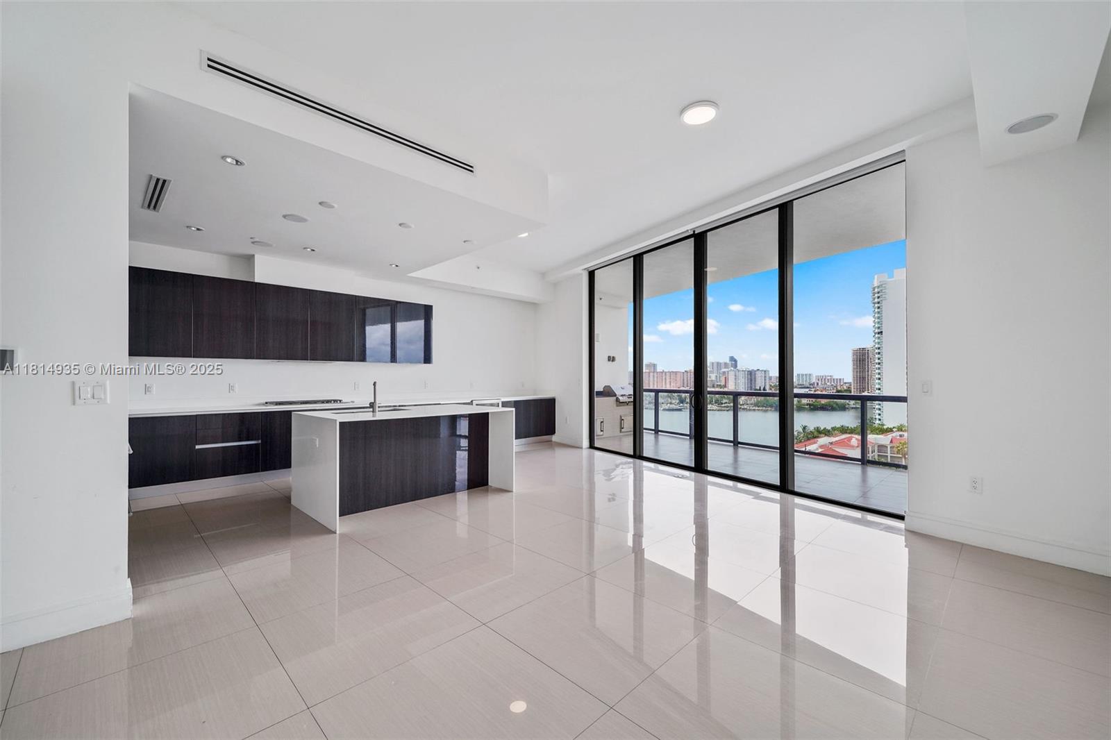 LPH07 At Echo Aventura. Five Star Luxury building, 3 bedrooms & 4.5 bath & service suite 11 foot ceiling. Direct access to your private foyer with elevator. Gorgeous views over Aventura Skyline and Biscayne Bay. Wood floors in the Master Bedroom and porcelain tiles throughout the apartment. Summer kitchen on terrace.  Resort style infinity pool, state-of-the-art GYM and SPA! Top of the line appliances, high hand finishes. Smart Home Technology using Control 4. This lower Penthouse comes with 2 assigned parking spot and a private cooled storage space.Dog Walker and complimentary driver within mile radius.