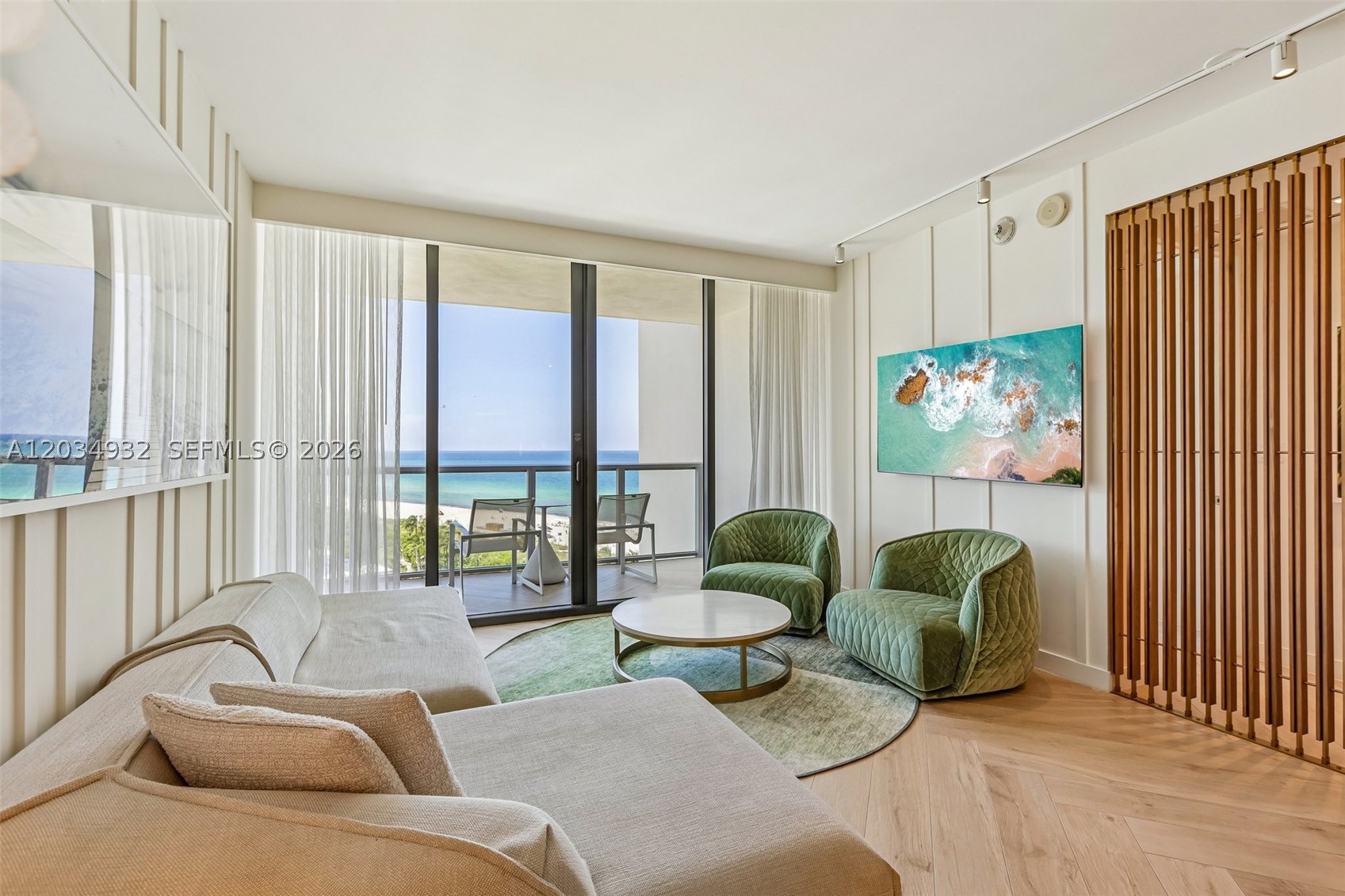 Experience elevated oceanfront living from this beautifully renovated and fully furnished 1-bedroom, 1.5-bath plus den residence at one of South Beach's most coveted luxury beachfront properties. Encompassing 1,151 square feet of interior living space, Residence 1019 features an open-concept kitchen with premium appliances, washer and dryer, floor-to-ceiling glass, and a spacious private terrace accessible from both the living room and primary suite.

Designer interiors showcase breathtaking ocean and city views, while the luxurious marble primary bath offers a separate soaking tub and glass-enclosed shower. A convenient powder room provides added comfort for guests.

Owners enjoy access to an unparalleled collection of resort-style amenities, including a private full-service beach club, two oceanfront swimming pools with cabanas, state-of-the-art fitness facilities, a newly renovated 9,540-square-foot spa, tennis/pickleball and basketball courts, world-class dining, and an array of sophisticated indoor and outdoor lounges.

 A rare chance to own a turnkey oceanfront residence in the heart of South Beach, surrounded by luxury developments, premier dining, shopping, and entertainment.