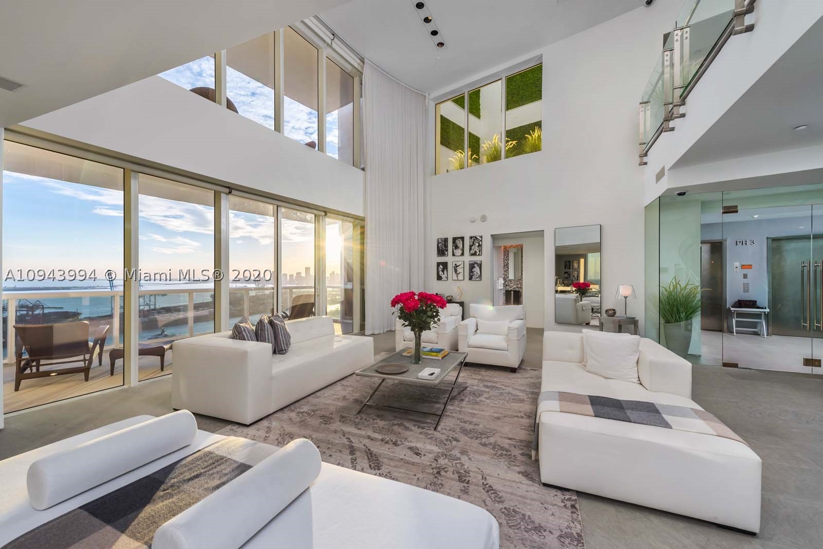 Most unique penthouse in all of Miami Beach! One-of-a-kind waterfront 2-story PH in the one of the most coveted locations, South of Fifth. This nearly 4,400 sq. ft smart home in the sky is outfitted w/ the highest level of finishes & attention to detail. Uncompromised ocean, bay, Miami Skyline & Fisher Island views w/ over 2,000 sq. ft of expansive outdoor living. Open floor plan seamlessly combines all the sophisticated living spaces. The PH boasts flamed limestone floors, 2 fireplaces, Poliform kitchen, 22’ ceilings, new wired Control4 smart home system w/ integrated light, TV/video, audio/music & AC control, new high-quality decking on patios & balcony including premium outdoor lights & vertical greenery. Top of the line amenities which include state-of-the-art gym, pool, 24-hr security