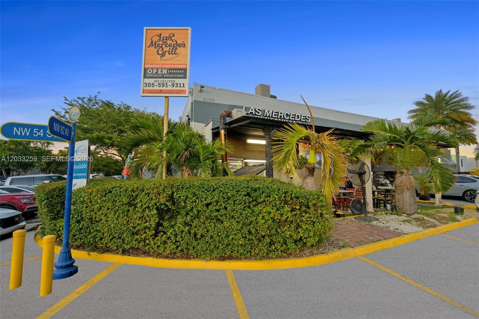 ICONIC RESTAURANT FOR SALE – LAS MERCEDES | PRIME DORAL LOCATION! Prime restaurant opportunity in Doral. Las Mercedes, a well-established and highly successful restaurant with over 20 years in business, is now available for sale. Located next to Downtown Doral, this thriving, turnkey operation boasts a proven track record of success, a loyal clientele, and a strong reputation in the community. The restaurant features a fully equipped kitchen, a spacious dining area, terrace and plenty of parking for customers and staff. Positioned in a high-traffic area with endless potential, this is a rare opportunity to take over a profitable business or introduce a new concept in one of Miami’s most dynamic markets. Owner is highly motivated. Easy to show. Call or text listing agent for showings.