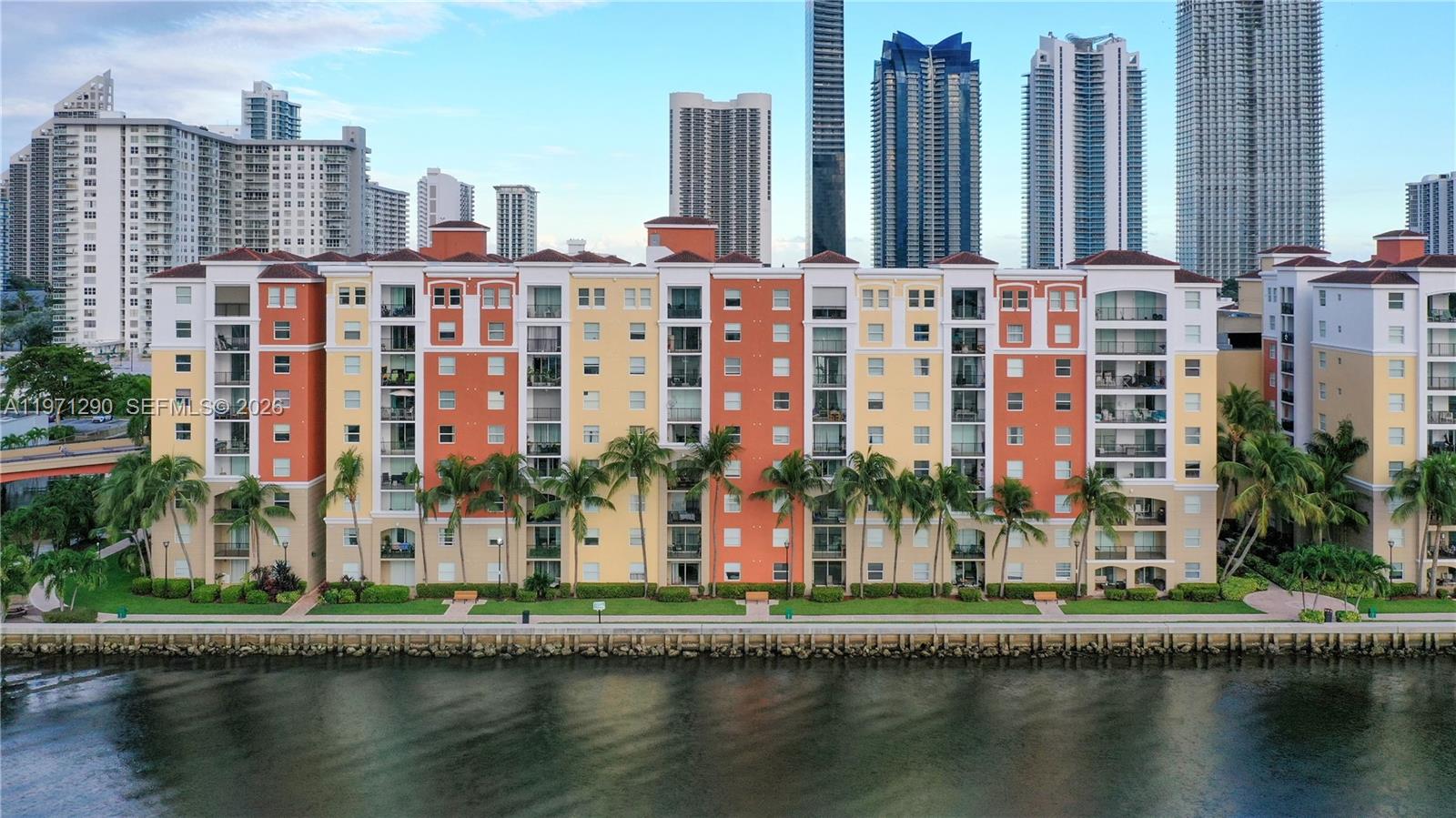 Great Opportunity to buy this Penthouse 2-bedroom, 2-bath condo in the heart of Sunny Isles Beach with spacious split floor plan . 2 master bedrooms. Features include natural lighting, in-unit laundry and an open kitchen concept. The primary suite offers a double sinks bathroom, a linen and walk-in closet. The second bedroom has its own walk-in closet and Roman bathtub. Porto Bellagio resort style amenities include updated gym, two pools, jacuzzi, clubhouse, barbecue area and private promenade. Covered parking. Pet-friendly, located within walking distance to the beach, shops, restaurants, and top-rated K–8 schools. Easy to show, vacant apt.