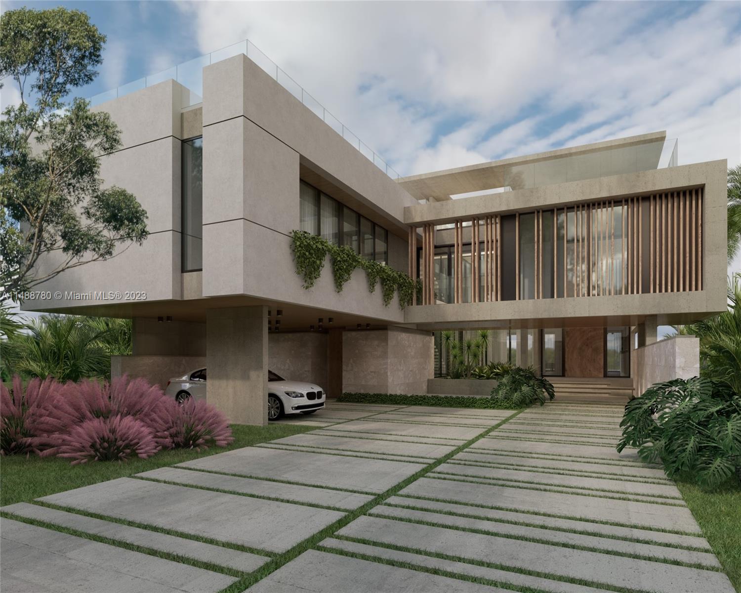 Attention Developers and Investors! Renderings available to develop your dream mansion on the bay or build it as spec home for sale. You can develop up 7000 sf house with a rooftop terrace overlooking the Biscayne Bay with a 80 foot dock and an infinity pool.

Currently the property is a fully renovated 3/3 villa villa that offers a pool, dock with a boat lift, 2 car garage and stainless steel appliances and custom cabinets. Property is sold furnished and ready for an airbnb business to generate income before beginning of construction.
