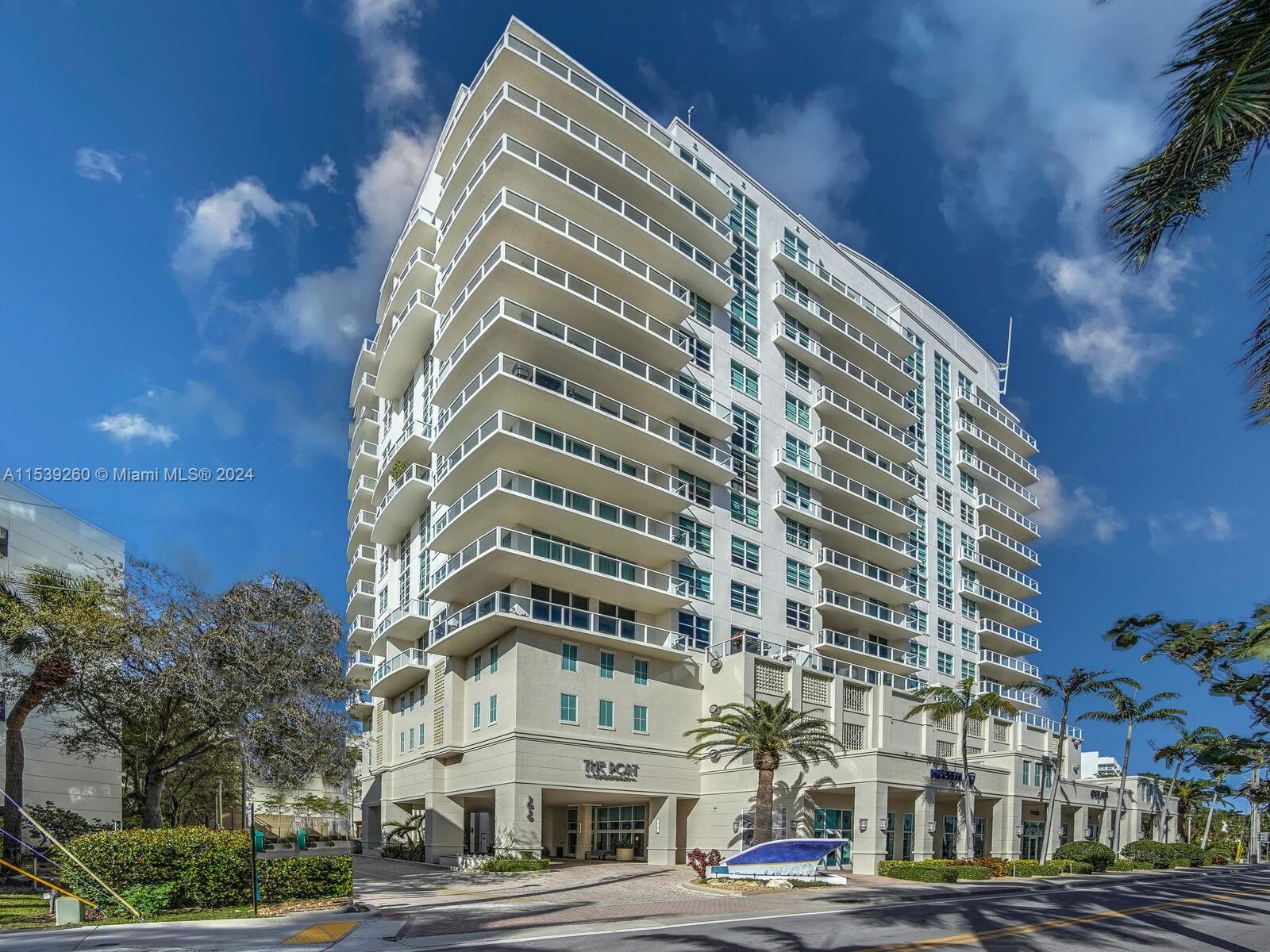 Enjoy the beach or the yachting lifestyle from your luxury Port Condo. This beautifully designed residence boasts an open concept living area with a large terrace overlooking the 17th street Causeway with both water and city views. There's a large chef's kitchen which includes a new refrigerator, a built-in oven and microwave plus a large island.  There are both marble and wood floors, and a large primary bedroom with a spa inspired bath, and a spacious second bedroom ensuite.  There are impact windows, a new a/c , one  reserved parking space and separate storage included. Attended lobby with concierge, fitness center, club room, business center, heated pool & spa. Dockage is  available for purchase or lease at the adjacent Port Marina with quick access to the ocean. Furniture available.