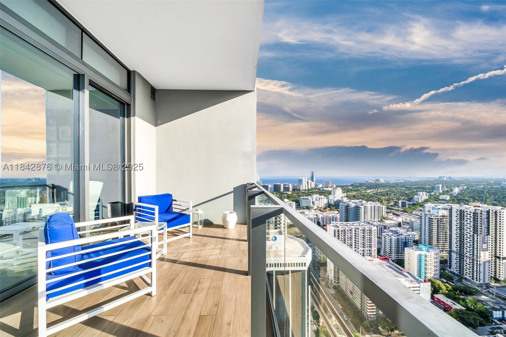 Offering the largest 2-bed + den currently available at Rise. This residence is also the highest-floor 2 or 3 bedroom on the market in the building and benefits from the tower’s preferred upper-floor design with soaring 12' ceilings. Floor-to-ceiling windows and an oversized balcony capture open city and bay views, while the spacious den offers the perfect home office. Interior features include Italian cabinetry, Bosch appliances, wine cooler, marble floors, walk-in closets, and automated shades throughout. Amenities include a half-acre pool deck, tropical gardens, spa with Hammam, fitness center, theater, and more, all an elevator ride away from world-class shopping, dining, and entertainment @ Brickell City Centre.