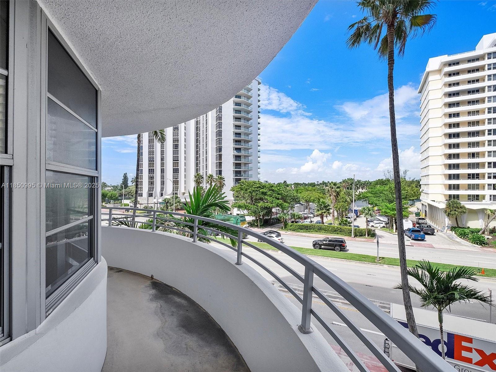 Oceanfront Gem with Spectacular Views! Discover this beautiful 1-bedroom, 1-bathroom residence at Oceanside Plaza, designed by renowned architect Morris Lapidus. The unit located on the fourth floor features an expansive wrap around terrace with breathtaking bay and downtown Miami views, impact glass windows, and 1-assigned parking space. Amenities include a heated pool with beach services, jacuzzi, two gyms, basketball and racquetball courts, a grand ballroom, billiard room, rooftop solarium, pickleball courts, and the onsite restaurant "Lola." Valet, bicycle storage, and lobby beautification renderings will add to the luxury. Experience Miami’s oceanfront lifestyle, perfect for relaxation.  Association fee with reserves Total/month=$2135 x 3 months=$6405 / quarterly