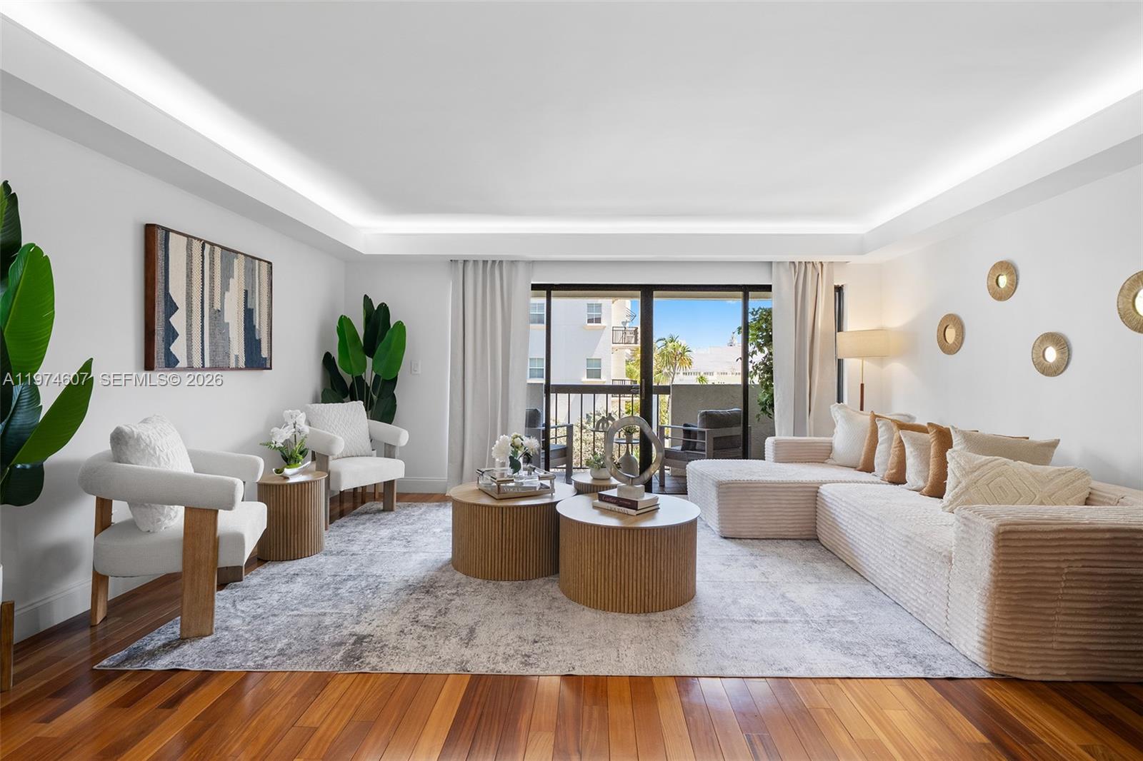 Welcome to Penthouse Cardena, a unique opportunity to own a corner penthouse residence in the boutique Biltmore Court Villas in Coral Gables! Ideally located within walking distance to Miracle Mile's restaurants, cafés, and shops, this penthouse offers three covered parking spaces, a private storage unit, semi-private elevator access and use of the community pool & BBQ, combining privacy, convenience, and an exceptional location. Designed with a townhouse-style layout across two levels, the residence offers generous living areas and abundant natural light throughout. Four private balconies — one in each room — create a connection to the outdoors, giving the home the feel of single-family living while enjoying the convenience of condominium ownership. Positioned on a quiet, tree-lined street, the building provides a peaceful residential atmosphere in the heart of Coral Gables. The flexible layout features three bedrooms, including two primary-sized bedrooms, offering versatility for a variety of living arrangements, along with three spacious bathrooms. With multiple outdoor spaces, expansive interiors, and the privacy of a corner penthouse, this residence presents an exceptional opportunity to enjoy spacious, single-family home style living in one of Coral Gables' most desirable locations.