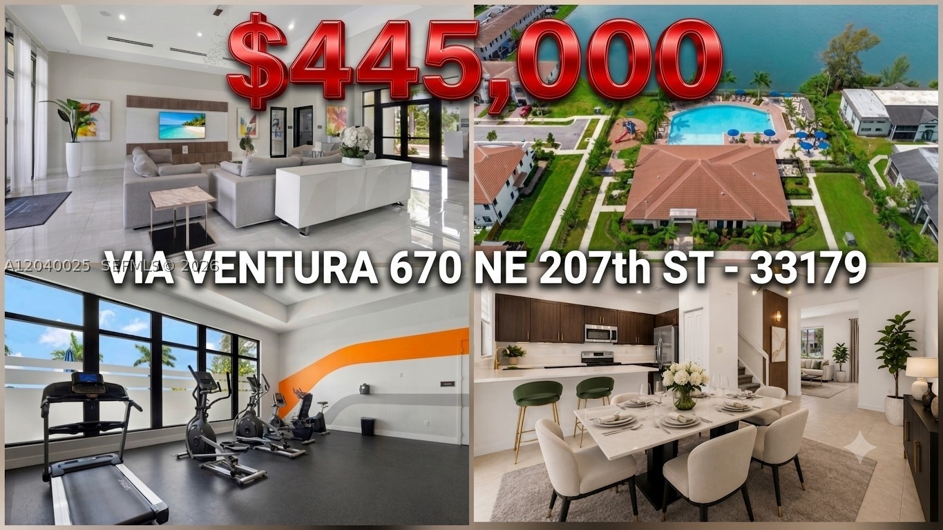 A incredible opportunity just minutes from Aventura! This beautifully maintained 3-bedroom, 2.5-bathroom townhouse sits in a secure, newly gated community, offering the perfect blend of modern living and prime location.
INVESTORS & FIRST-TIME BUYERS: Generate immediate cash flow with a proven $3,000/month rental income, paired with a remarkably LOW condo/HOA fee of just $485/month.

HOME FEATURES:
Bright, spacious open-concept floor plan ideal for entertaining.
Generously sized bedrooms with ample closet space.
Two assigned parking spaces directly in front.

RESORT-STYLE AMENITIES: Enjoy exclusive access to a luxury clubhouse, massive swimming pool, fully equipped fitness center, party room, and a safe kid's playground.

LOCATION HIGHLIGHTS: Unbeatable location minutes from Aventura Mall, Gulfstream Park, top-rated schools, major highways, and South Florida's finest beaches. This turnkey property will not last. Schedule your tour today!