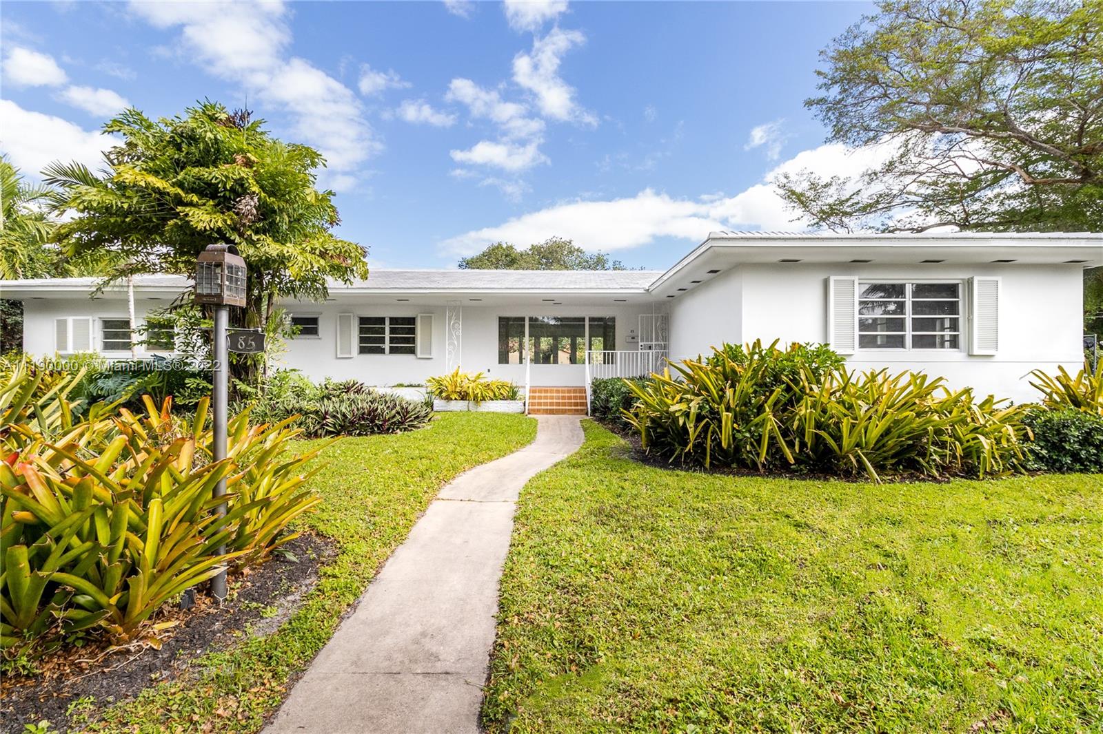 Spacious and charming home sitting on large corner lot in Miami Shores. Large open space to make your own home with beautiful cross views from the front to the back. 4 bedrooms and 3 bathrooms and additionally an extended huge 2+ car garage which can be fully or partially converted adding extra square footage. A lot of potential to redesign this house with ample space for a pool. Extra features include: partial impact windows, brand New A/C system, a GENERAC Generator powered by city gas. Solid original hardwood floors, cuban tiles, a BRAND NEW ROOF and automatic sprinkler system. Hot water, washer/dryer and stove all powered by city gas. Fantastic location and walking distance to Miami Shores downtown and its tasty coffee places and restaurants. Please call 24 hours in advance.