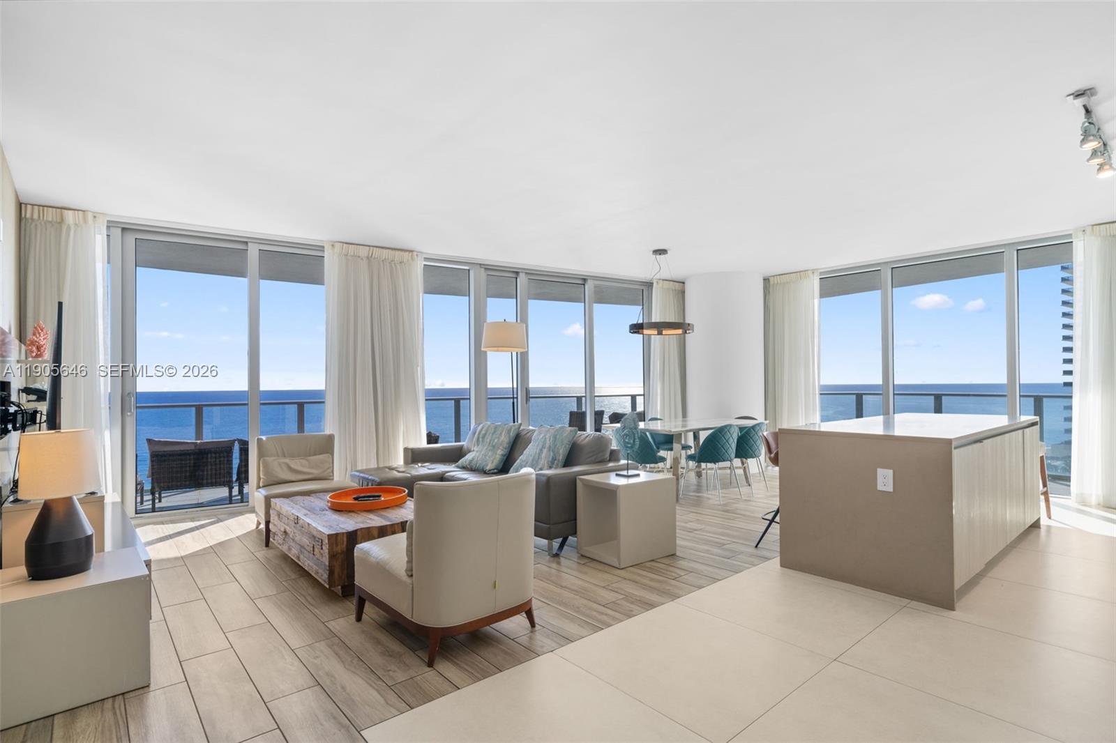 AIRBNB and VRBO CASH COW. Don’t miss this rare opportunity to own a corner unit with breathtaking ocean views and a massive wrap-around balcony offering direct beach access. This bright, modern, and spacious 3-bedroom, 3-bathroom residence boasts a private elevator and is exquisitely furnished with ARTEFACTO designer furniture for a seamless, luxurious lifestyle. The kitchen features top-of-the-line appliances, including a built-in SUBZERO refrigerator and freezer and BOSCH oven, microwave, and range, perfect for culinary enthusiasts. Perched on the 10th floor, this unit provides convenient access to the 9th floor, home to the resort’s pool deck, upscale restaurant, spa, and state-of-the-art gym. Experience the pinnacle of oceanfront living—schedule your private showing today!