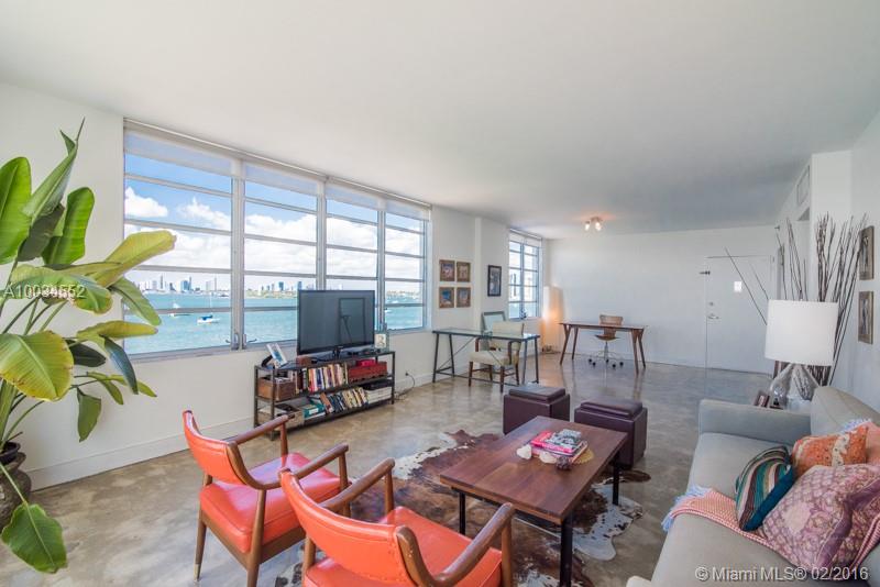 REDUCED FOR QUICK RENTAL  Fully renovated, rarely available 25 line.  The largest 2/2 corner unit at Mirador South.  Amazing panoramic views of Biscayne Bay, Miami Skyline and Star Island. This unit features a modern kitchen, stainless appliances, polished concrete floors, and windows everywhere...no details spared.  Includes cable and high speed internet, 5000 sf fitness center and convenience store on site. Close to Starbucks, Wholefoods and walk to Lincoln Road.  No pets for tenants per Association