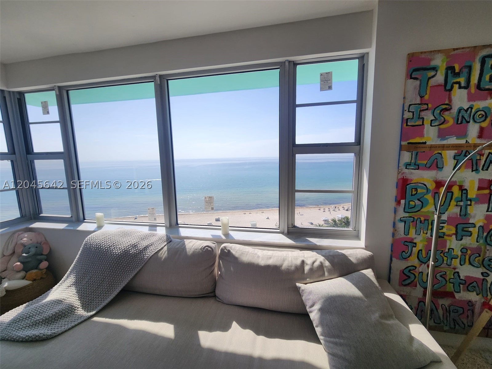 Oceanfront 2 bed / 2.5 bath unit with direct stunning ocean views at Imperial House on Miami Beach’s Millionaire’s Row. Building offers direct beach access and beach service included with 2 chairs and 1 umbrella. Association includes all utilities. Building is currently undergoing major renovations, approximately 80% completed. Excellent opportunity to enjoy beachfront living in a full-service oceanfront building.