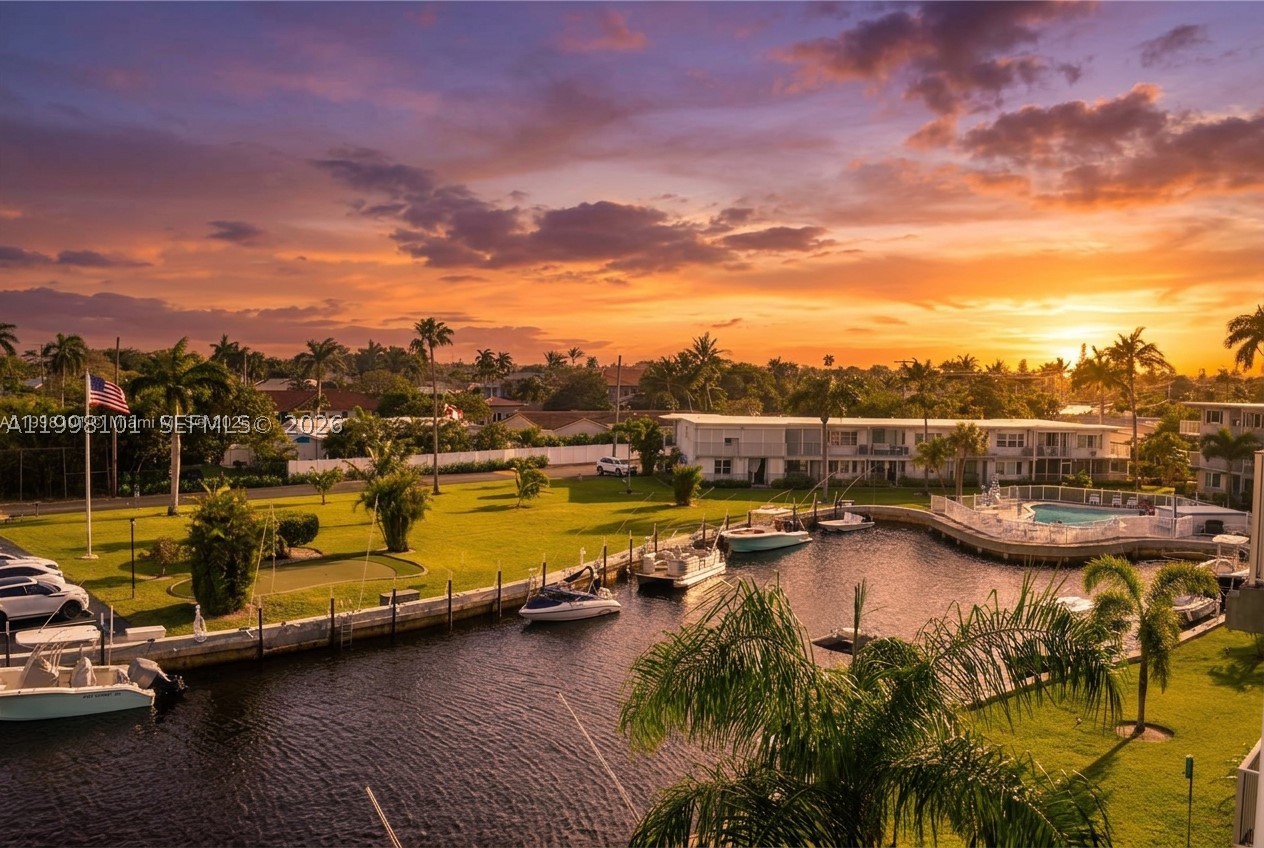 EASY TO SHOW - EXTRA LARGE ONE BEDROOM AT A WHOPPING 900 SQFT - WATERFRONT AND POOL VIEWS - WELL KEPT ELEVATOR BUILDING WITH MARINA - LOCATED ON A PEACEFUL CULDESAC WITH NO THRU TRAFFIC AT THE INTRACOASTAL WITH OCEAN ACCESS - BOAT SLIPS AVAILABLE VIA WAITING LIST - BOAT DOCK PICK-UP/DROP-OFF AREA IF YOU CHARTER A BOAT  -  TURNKEY WITH UPDATED WINDOWED KITCHEN - APPLIANCES INCLUDING DISHWASHER - GRANITE COUNTERTOPS - RENOVATED WINDOWED BATH - TILE FLOORS THROUGHOUT - PRIVATE BALCONY - TWO HEATED POOLS, PUTTING GREEN  & SHUFFLEBOARD  - ASSOCIATION COVERS WATER  - MINUTES FROM DINING, SHOPPING & ENTERTAINMENT - LEASING AVAILABLE YEAR TWO OF OWNERSHIP