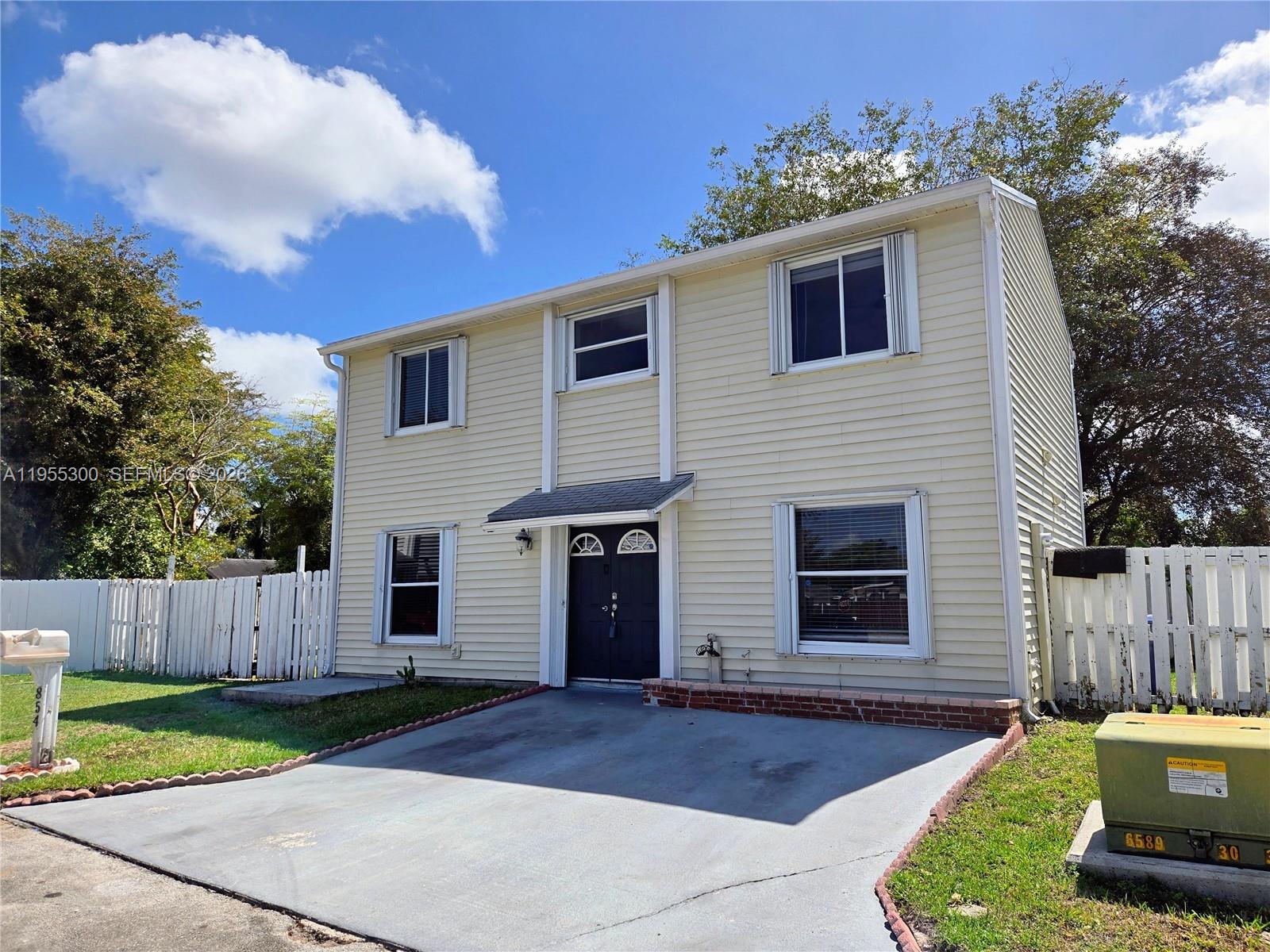 Large home at an incredible price, and Seller is offering up to $7,500 toward buyer’s closing costs! This 4-bedroom, 2-bathroom home with a spacious backyard is perfect for comfortable living and entertaining. Features include accordion hurricane shutters and a convenient 1-bedroom/1-bath suite on the first floor. The property also offers an extra-large double side gate with space for a boat, trailer, or additional toys. Located in a gated community with a swimming pool, playground, and basketball court, offering comfort, security, and room to grow. Excellent location near shopping, schools, dining, entertainment, the Florida Turnpike, and US-1. Great opportunity for both homeowners and investors. First-time home buyer programs available. Call today!