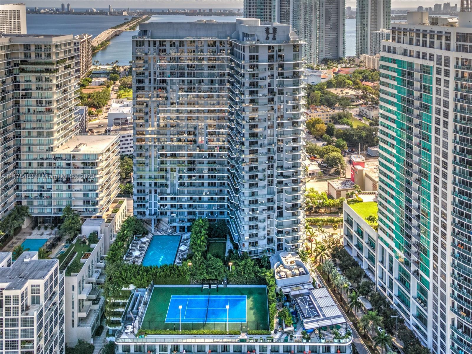 Remarkable upscale opportunity at Hyde Midtown! Enjoy luxurious five star resort style amenities and services located in the best full service building in the heart of Midtown. Gorgeous turnkey high floor 1 bed 1 bath plus den! Enjoy amazing skyline views & sunsets from spacious balcony. Impeccable unit featuring an open floor plan with porcelain tiles, top of the line European kitchen, stainless steel appliances, & floor to ceiling windows. Unit is Fully furnished, custom Missoni wall paper, custom closets, queen sleeper sofa in the den, and storage unit. Tennis courts, fitness center, spa, putting green, business center, media room, kids room, & private dog park. Separate residence entrance & 24 hour security. Close proximity to Design District, Wynwood, Miami Beach, and Miami airport.