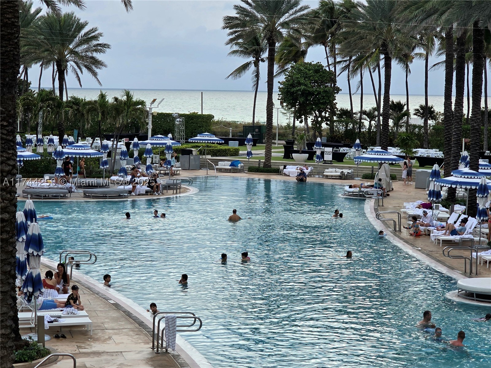 Amazing opportunity to own an oceanfront Suite at the Fontainebleau II Tresor Tower. Enjoy great views of the ocean and hotel pool. Experience a full-service, vacation-style unit in this fully furnished, turnkey unit, featuring a kitchenette, king bed, sleeper sofa, balcony, walk-in closet, owner’s closet, and more. You also have the option to enroll in the hotel rental program and earn income while you're away! The Fontainebleau resort offers award-winning restaurants, LIV nightclub, Lapis Spa, a state-of-the-art fitness center, bakery, shops, full-service salon, and more. Maintenance fees cover all utilities, including AC, internet, cable, local calls, electricity, valet, and daily free breakfast in the owner's lounge.