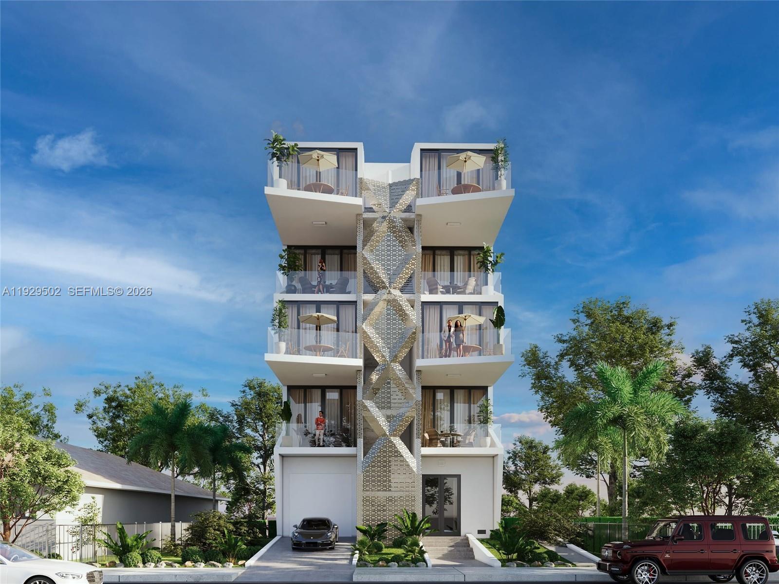 Experience elevated coastal living in this exceptional new-construction residence on Biscayne Point Island. This beautifully curated 2BED + Den, 2BATH + Powder room home offers refined interiors, highlighted by striking 20ft ceilings, an elegant floating staircase, and expansive floor-to-ceiling windows that fill the space with warm natural light. Your private, key-secured elevator opens directly into an airy living area that flows seamlessly to the chef-inspired kitchen and out to your own peaceful terrace. The primary suite features a generous walk-in closet and a private balcony perfect for morning coffee or sunset views. Located just moments from the iconic Bal Harbour Shops, scenic parks, sandy beaches, and premier country clubs, this residence blends effortless luxury with a welcoming Miami Beach lifestyle. A Beautiful Home! Make It Rein! TCO to be expected by March 2026.