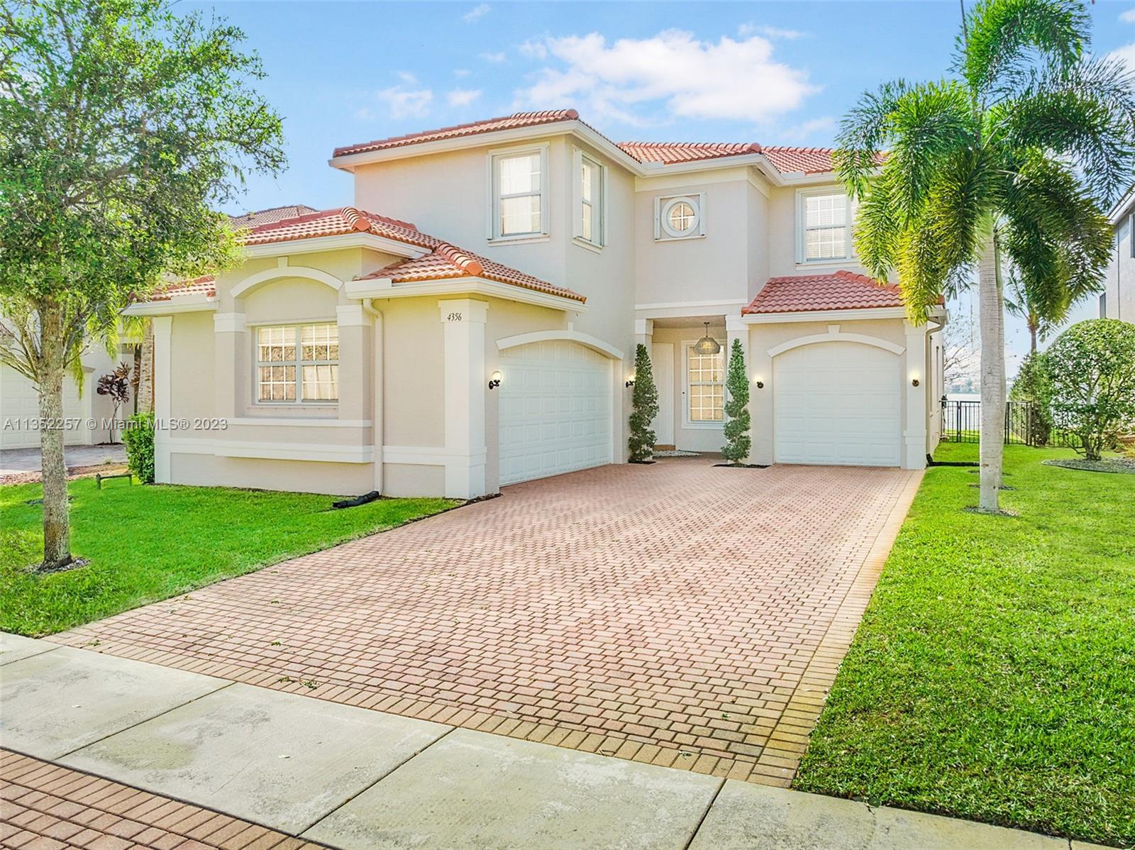 Enjoy outdoor living & beautiful water views in Sunset Falls, West Miramar’s most prestigious gated community! This 5 bed, 4 bath, 3 car garage home showcases impressive wide water views from the moment you walk in! The first floor features a remodeled kitchen w/waterfall quartz island, Alexa enabled refrigerator, breakfast nook & 1 full bed/bath, perfect as an in-law suite. Upstairs the master suite has a separate sitting room, 2 walk-in closets, his & hers baths & an oversized balcony for relaxing with a glass of wine at sunset. Outdoors, entertaining is easy w/a large fully fenced yard & extended covered patio perfect for BBQ. Keep bugs away year-round w/the included Swat system! Sunset Falls luxury amenities include a resort-style pool & spa, tennis & basketball courts & fitness center