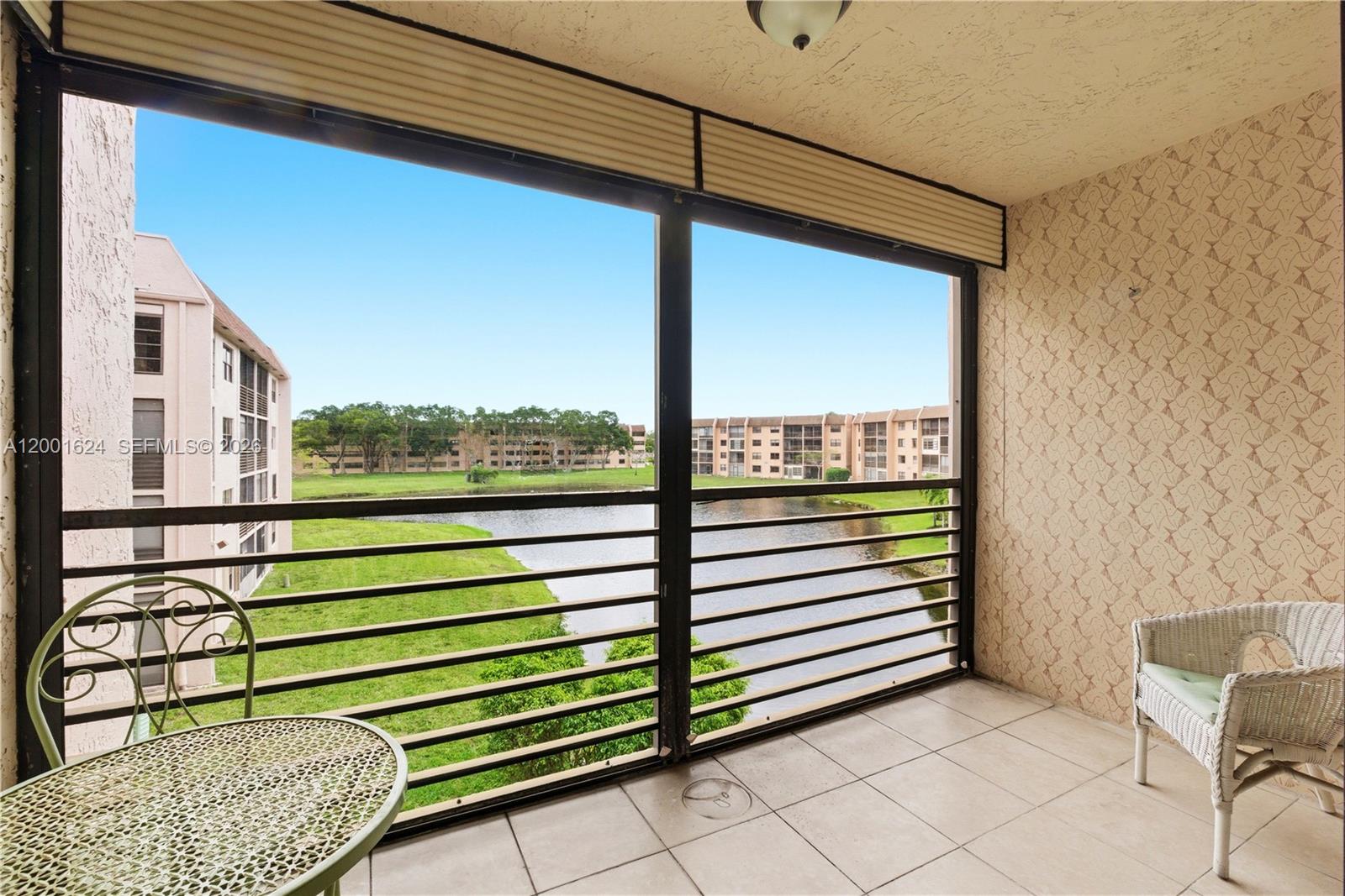 Welcome to Sunrise Lakes Phase 4! Charming and inviting 1BR/1.5BA corner unit apartment with beautiful lake views. Relax on your screened balcony and enjoy the peaceful, private setting.
This fully furnished home features a bright eat-in kitchen, spacious layout, and the convenience of an in-unit washer and dryer. The primary bedroom offers a large walk-in closet and a private en-suite bath, while the additional half bath is a rare and valuable feature—perfect for guests and everyday ease. Residents enjoy a state-of-the-art clubhouse, pools, and an active social lifestyle in this desirable 55+ community. Ideally located close to shopping, dining, airport, casinos, and cruise port—everything you need just minutes away. Recent building improvements include a new roof, elevator, fresh exterior paint, and security cameras—providing added peace of mind.