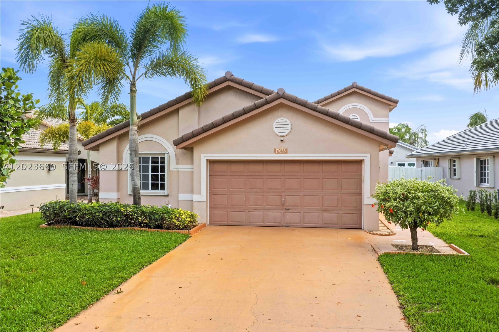 This beautifully maintained One-Story, 4/2 home nestled in the highly sought after subdivision of Tiffany Cove within the premier Silver Lakes community. Ultimate peace of mind, this home features a BRAND NEW 2024 ROOF and HURRICANE ACCORDION SHUTTERS. Step inside to discover a bright, open floor plan highlighted by soaring vaulted ceilings and tile flooring across all main living areas, smooth, modern ceilings with NO popcorn texture. The spacious layout includes, formal living room and an inviting family and dining room, perfect for entertaining. The open kitchen was thoughtfully updated 10 years ago with premium cabinetry, and an expansive built-in cabinet pantry providing endless storage. The primary serves as a true retreat, complete with laminate flooring, a generous walk-in closet, and an en-suite bath equipped with a double vanity, a deep soaking tub, and a separate glass-enclosed shower. The 2nd bedroom features durable tile flooring and classic wood blinds, while the 3rd and true 4th bedrooms offer laminate floors, wood blinds, and mirrored closet doors. Situated on a low-maintenance zero-lot-line parcel, the exterior features a fully paved backyard retreat paired with an efficient gardening irrigation system. Residents enjoy exclusive access to a beautiful community pool, along with the extensive master amenities of Silver Lakes. Unbeatable location near top rated schools, dining, and shopping, this turn key Pembroke Pines gem is ready for its next owner!