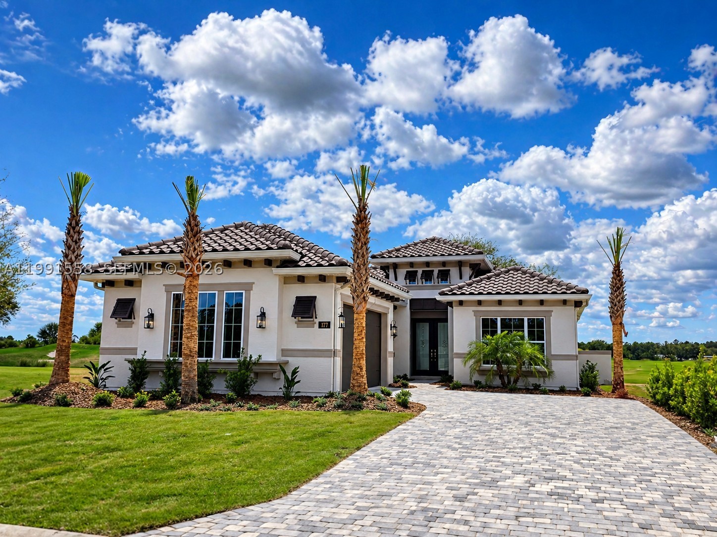 BRAND NEW CONSTRUCTION! Ready Spring of 2026. Located within the pristine, gated golfing community of The Conservatory and situated on a premium golf course homesite with water view. The Avina is a meticulously designed residence that effortlessly blends refined elegance, modern comfort, and everyday functionality. From the moment you enter, the home's thoughtful design and upscale finishes create an inviting yet sophisticated atmosphere. The private owner's suite serves as a serene retreat, featuring a spa-inspired bath and a spacious walk-in closet designed for both luxury and convenience. At the heart of the home, an expansive open-concept living area seamlessly connects the living room, dining space, and a chef-inspired deluxe kitchen. Showcasing a large center island, generous counter space, and abundant storage, the kitchen is perfectly suited for both casual gatherings and elevated entertaining. Bathed in natural light, the expansive living room offers an ideal setting for relaxation or hosting guests, while massive pocketing sliding glass doors lead to a covered lanai providing a seamless transition to outdoor living and year-round enjoyment of Florida's coastal climate. High-end finishes are featured throughout, reflecting quality craftsmanship and attention to detail. PHOTOS are of a FURNISHED MODEL and are for DEMONSTRATION PUROSES ONLY. Residents also have the opportunity to join the exclusive Hammock Beach Club, offering access to an unparalleled resort lifestyle including two signature golf courses; the Tom Watson-designed Conservatory Course and the Jack Nicklaus-designed Ocean Course with private beach access, resort-style pools, a full-service spa, upscale dining and social clubs, tennis courts, state-of-the-art fitness facilities, and miles of scenic walking and biking trails. Enjoy the very best of coastal Florida living, from pristine beaches and boating to world-class fishing and nearby nature preserves, all just moments from home.