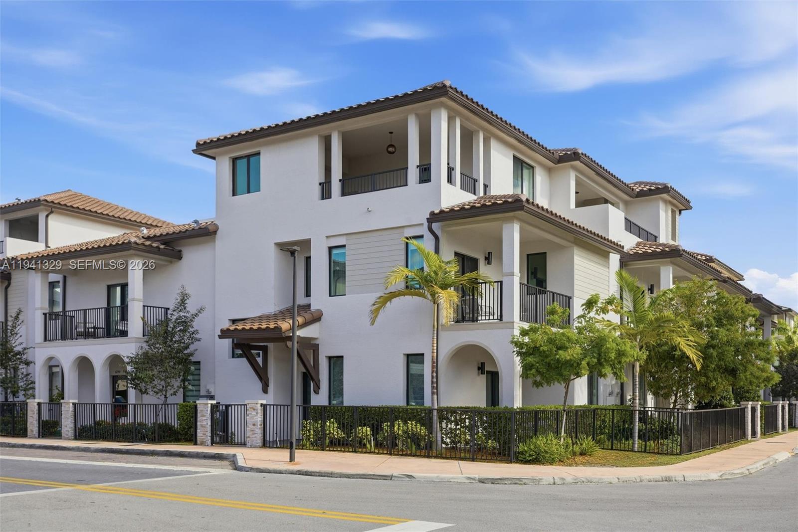 Elegant furnished 3-story residence in the heart of Doral featuring 3 bedrooms, 3 full baths, and 2 half baths. The main level offers a bright open-concept layout with spacious living and dining areas, ideal for modern living and entertaining. The home showcases impact windows, contemporary finishes, and two private terraces, including an upper-level terrace with a private jacuzzi—perfect for relaxing or hosting guests. Upper-level bedrooms provide comfort, privacy, and generous closet space. Ideally located near top-rated schools, dining, shopping, parks, and major highways. A sophisticated, move-in-ready home in one of Doral’s most desirable neighborhoods.