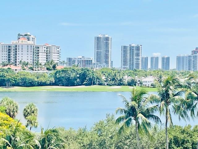 Bright and spacious 2b/2b condo has a split floor plan and a panoramic view of the lake & the Turnberry Golf Course! Open kitchen with stainless steel appliances & quartz countertops. Dining/living area has designer LED light fixture. There are plenty of updated closets. Amenities include: Olympic pool, jacuzzi, BBQ area, billiards room, library, and 24 hr. security. The condo comes with deeded covered parking spot. There is a unique 3.5 miles exercise trail outside the complex. Aventura City also provides free shuttle. The 50 year re-certification to commence in 2026. Seller will pay off all assessments and Association has full reserves. This location is at heart of Aventura, minutes from Aventura Mall, Waterways Marina, Aventura Arts Center, beaches, restaurants, and grade A+ schools.