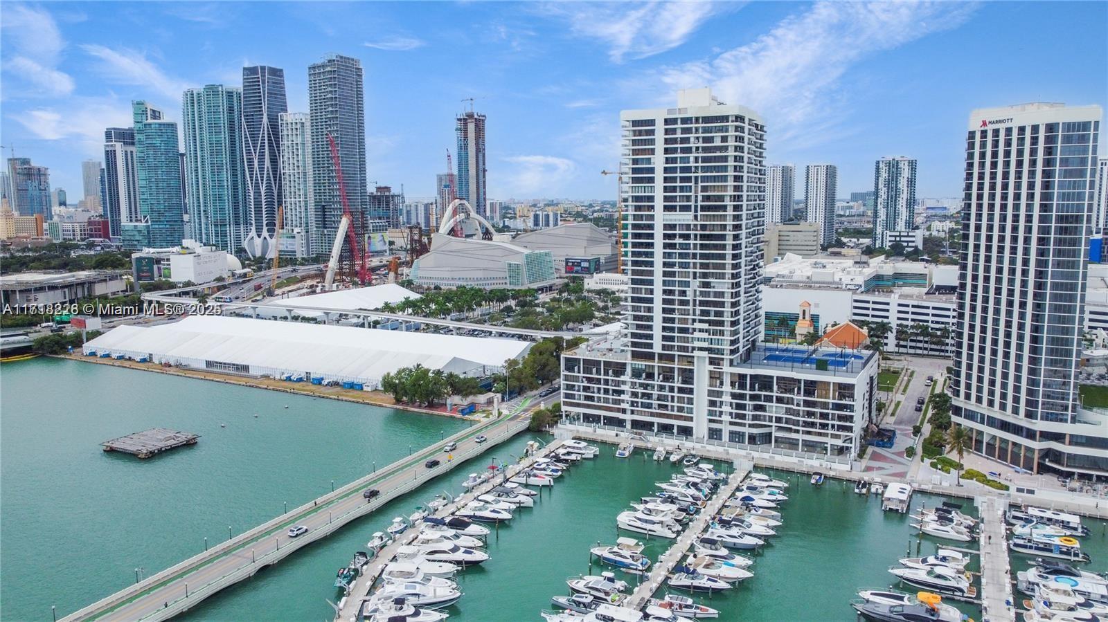 Gorgeous waterfront view!  Price low for quick sale, lowest price per SQFT in prime Miami, owner pays all current special assessments, no anticipated special assessment or  budget increase for 2025. The building recently passed the 40th-year re-certification. One of the largest  1 1 1/2 unit in the building.  Excellent location in the heart of the art district/ Edgewater, 5 minutes to  South Beach, Venetian Island, Brickell, Wynwood, Design District, Midtown,  walk to  Metro Mover/ Park,15 minutes to the airport. Full Amenities: two pools on the 9th floor, valet parking, spa, gym, in-house Restaurant, beauty salon, marina, and more.Easy to show.