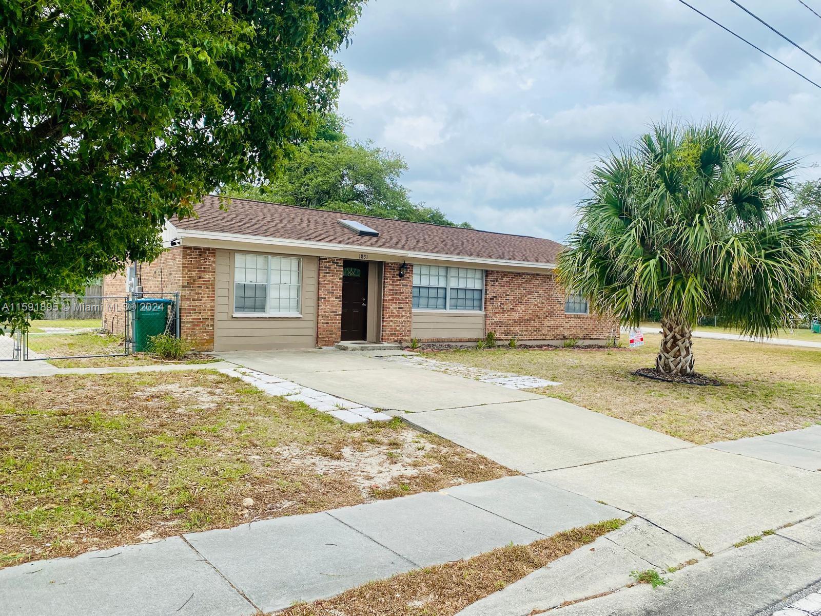 FULLY RENOVATION!! NICE home, Close to I-4 convenient location, 3 large bedrooms, 2 bathrooms, laundry area with washer/dryer hook-ups, PLUS, the back studio has a big room and full bathroom with a kitchenette and independent entrance and 1 parking. Ideal to use as a mother-in-law suite or additional income. This Home sits on an oversized corner lot with a detached oversized 2 car garage and great backyard fully fenced with storage shed for enjoying Florida sunny days!!  It has many updates!! Tiles throughout, renovated kitchen, stainless steel appliances, new roof and insulation less than one year, the water heater is 6 years old and the central A/C is 3 years.  Quick Approval, Move in Tomorrow! Why wait? Our tenant approval process is super quick. You could move in as early as tomorrow.