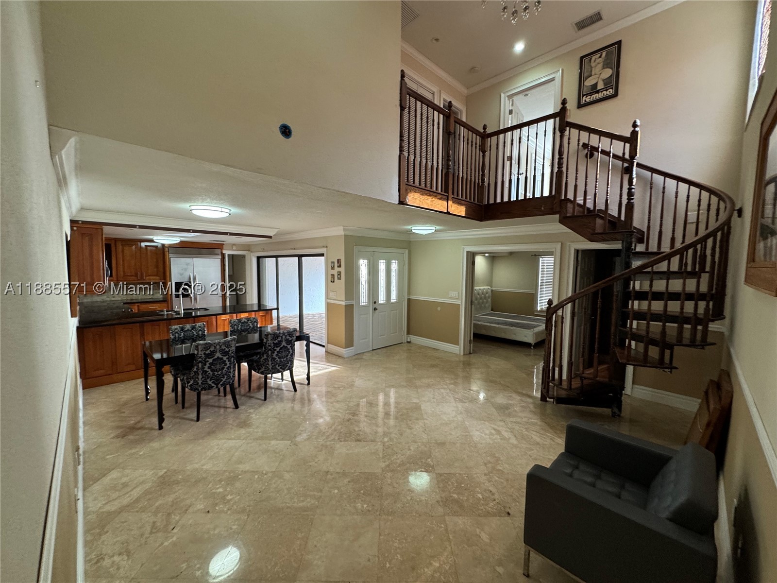 Nestled in a prestigious golf community, this beautifully renovated townhouse has 3 spacious bedrooms and 2 full baths. The interiors are nothing short of stunning, featuring exquisite marble floors that add a touch of sophistication to every room. The built-in sound system throughout the house ensures that you can enjoy your favorite music in every corner of your home. The high-end kitchen is a chef's dream, equipped with granite countertops and branded stainless steel appliances that make cooking a delightful experience. The spacious enclosed porch, located under the roof, offers a serene space to unwind and enjoy the outdoors in complete privacy. Amenities: Golf, Tennis, Sand volleyball courts, childrens park, community pool and more. Easy to show. Two car parking.