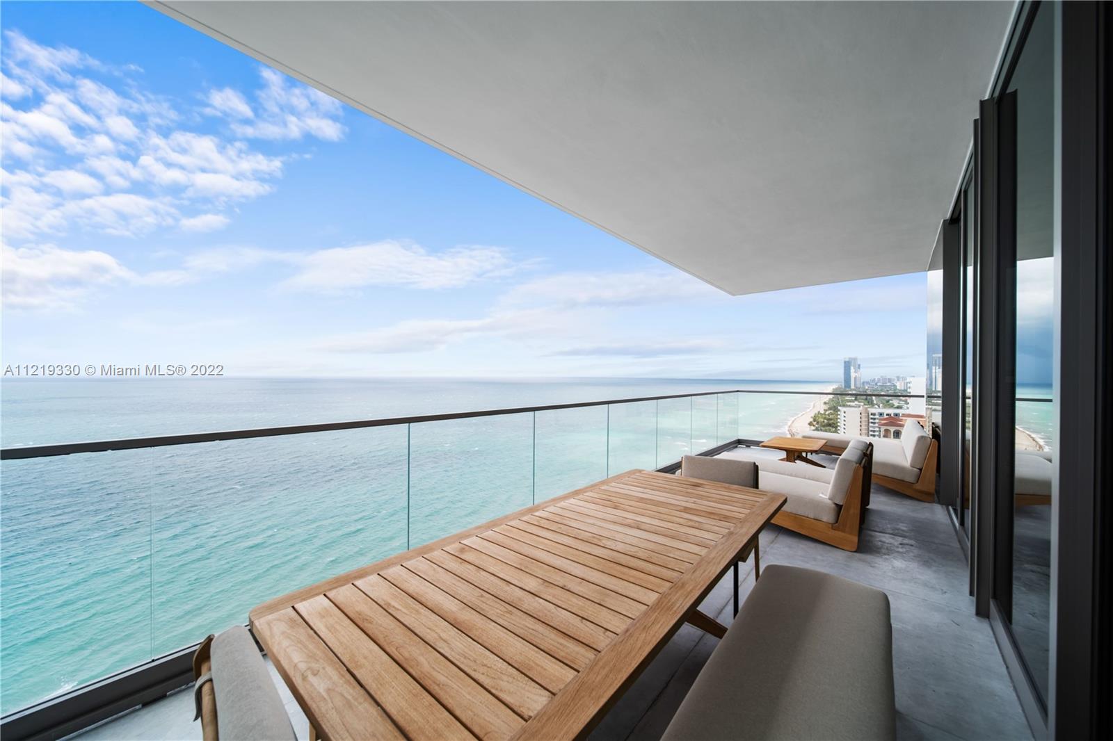 Breathtaking fully furnished half-floor residence with east-to-west open views from sunrise to sunset. Nestled amongst the splendor of Golden Beach and Sunny Isles, in the brand new 2000 Ocean building. A beachside oasis of serenity and elegance, this boutique condominium offers 64 families an unparalleled lifestyle, with opulent residences, exceptional amenities, and an extraordinary location. Must see 3.5bed/3.5bath is ready for move-in. A must-see, the floorplan is ideal! Minimum rental period of 6 months. -Final picture will be updated in the coming 2 weeks-