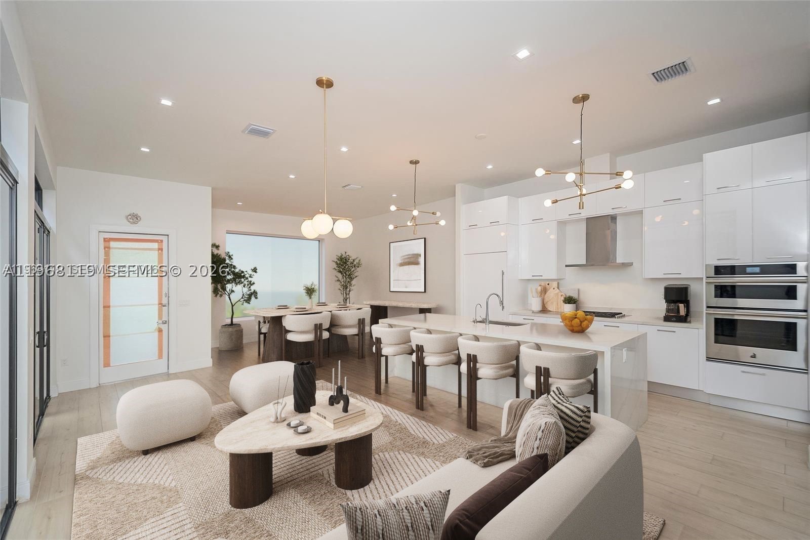 Experience contemporary luxury in Canarias at Downtown Doral. Built in 2022, this beautifully appointed residence offers 3 bedrooms plus a dedicated office/den, 3 full bathrooms, and a 2-car garage. The light-filled open-concept design features soaring ceilings, oversized porcelain flooring, designer lighting, impact windows and doors, and a stunning chef's kitchen with premium stainless steel appliances, custom cabinetry, and an expansive waterfall quartz island. Enjoy resort-style amenities including a clubhouse, pool, fitness center, tennis and basketball courts, running trails, playgrounds, and more. Ideally located near Downtown Doral's premier dining, shopping, parks, and top-rated schools.
