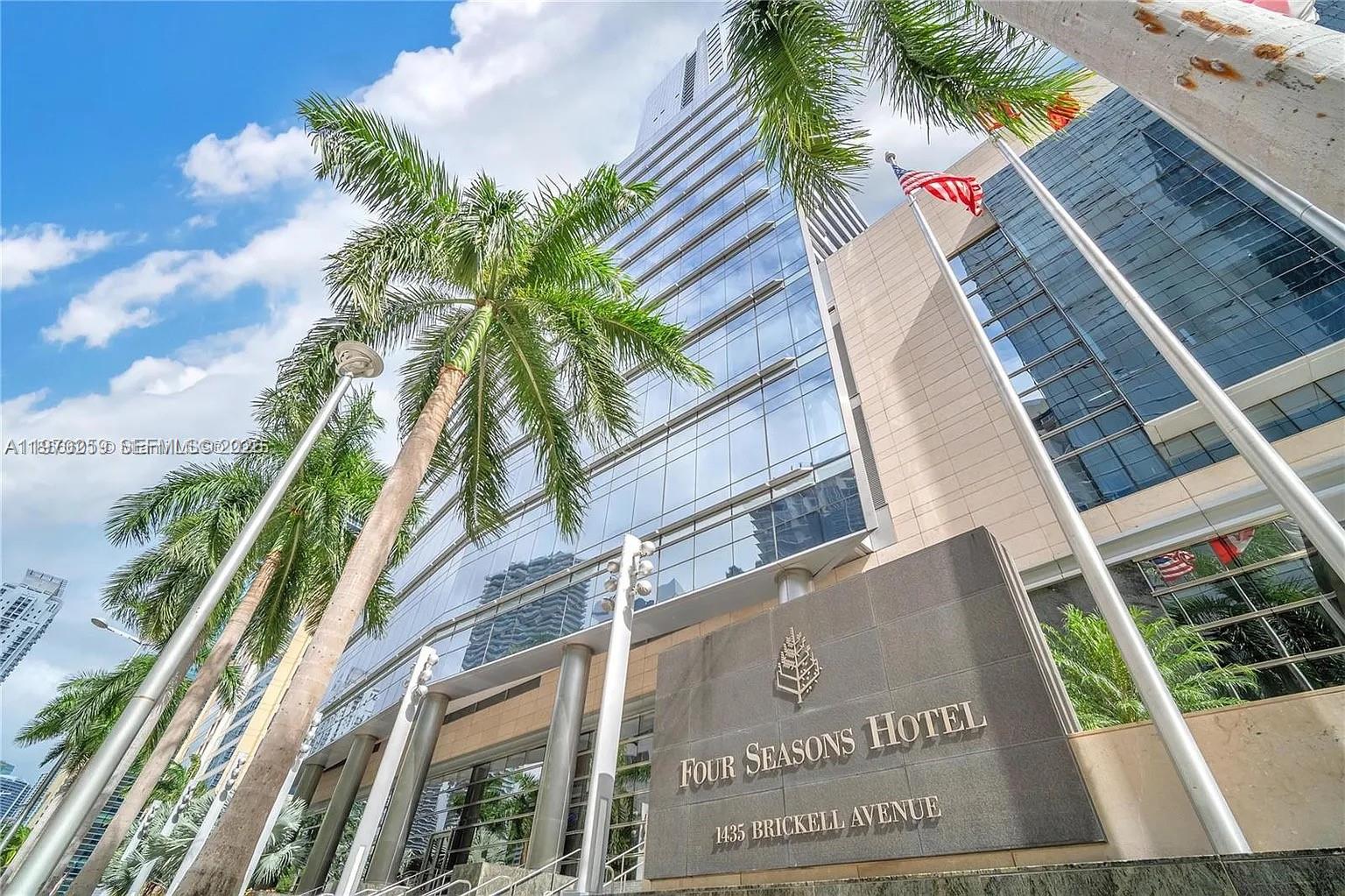 Live above it all at 1435 Brickell Ave #3212, a stunning sky residence in the prestigious Four Seasons Hotel Miami in the heart of Brickell. This elegant unit showcases breathtaking bay and city skyline views through dramatic floor-to-ceiling windows, filling the space with natural light and spectacular sunsets.
The thoughtfully designed layout features an open living and dining area ideal for both relaxing and entertaining. A sleek gourmet kitchen is appointed with premium appliances, custom cabinetry, and stone countertops. The spacious bedroom suite offers a tranquil retreat with generous closet space and a spa-inspired marble bath complete with a soaking tub and glass-enclosed shower.
Residents enjoy world-class amenities including 24-hour concierge and security, resort-style pool with cabanas, state-of-the-art fitness center, full-service spa, fine dining, and valet parking. Perfectly positioned near top restaurants, luxury shopping, and vibrant nightlife, this residence offers the ultimate blend of privacy, sophistication, and five-star living in one of Miami’s most coveted addresses.