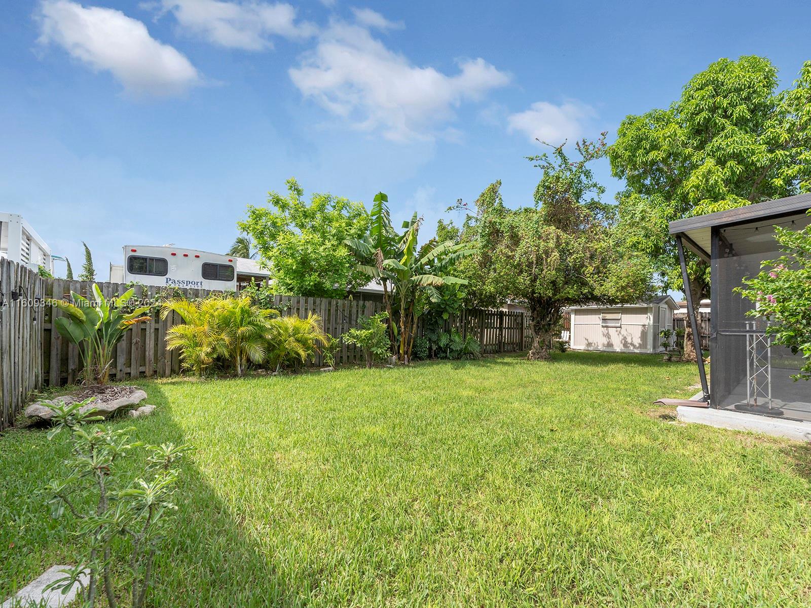 Excellent single-family home with a nice shed and a large fenced-in backyard with a screened-in patio and well-kept landscaping.  This home consists of 3 bedrooms, 2 full bathrooms and a one car garage.  Brand new air-conditioning system, carpet and tile throughout.