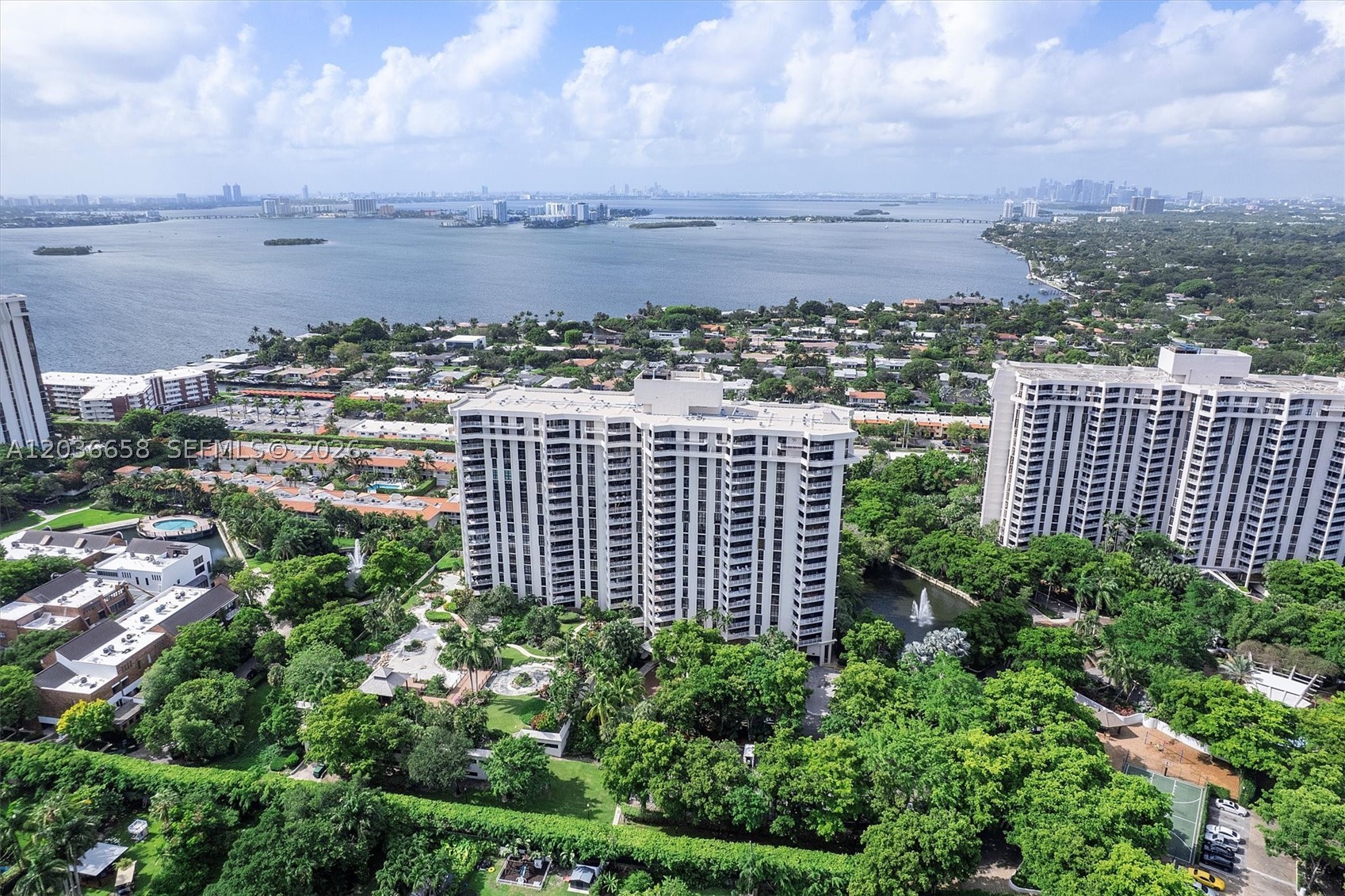 Large 1,538 Sq. Ft corner unit with wrap around balcony, 2-bedroom, 2 bathroom residence in the prestigious Towers of Quayside community! This beautiful unit features a modern kitchen with stainless steel appliances, breakfast nook, and dedicated dining area. The expansive primary suite offers an updated bath and oversized custom walk-in closet. Additional conveniences include assigned parking, valet service, and a private storage unit.

Enjoy peace of mind knowing Quayside has completed its 40-year recertification, maintains reserves, recently replaced the AC risers, and has completed major building updates. The building pool and spa are open and ready to enjoy.

Set within lush tropical grounds along Biscayne Bay, Quayside offers a secure, resort-style lifestyle with 24-hour gated security, a private marina, waterfront walking paths, and world-class amenities. Residents enjoy a full-service spa and fitness center, indoor lap pool, multiple outdoor pools, clubhouse, BBQ areas, tennis and pickleball courts, racquetball, basketball court, playground, dog park, and an on-site restaurant and bar with weekly social events.

Ideally located near Miami Shores, Aventura, Downtown Miami, and Miami Beach, this exceptional community offers the perfect blend of luxury, recreation, convenience, and waterfront living. Move in and enjoy a community where the major improvements are complete and the amenities are second to none. Quayside community is comprised 3 buildings & townhouses.