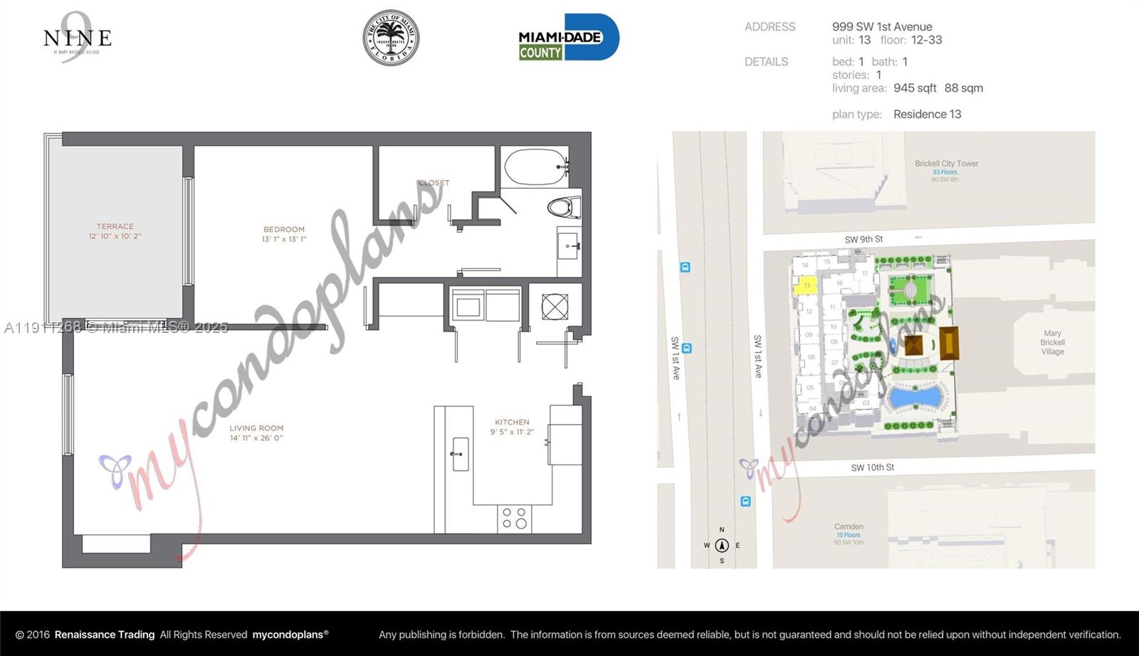 NINE AT MARY BRICKELL VIL - Residential Lease