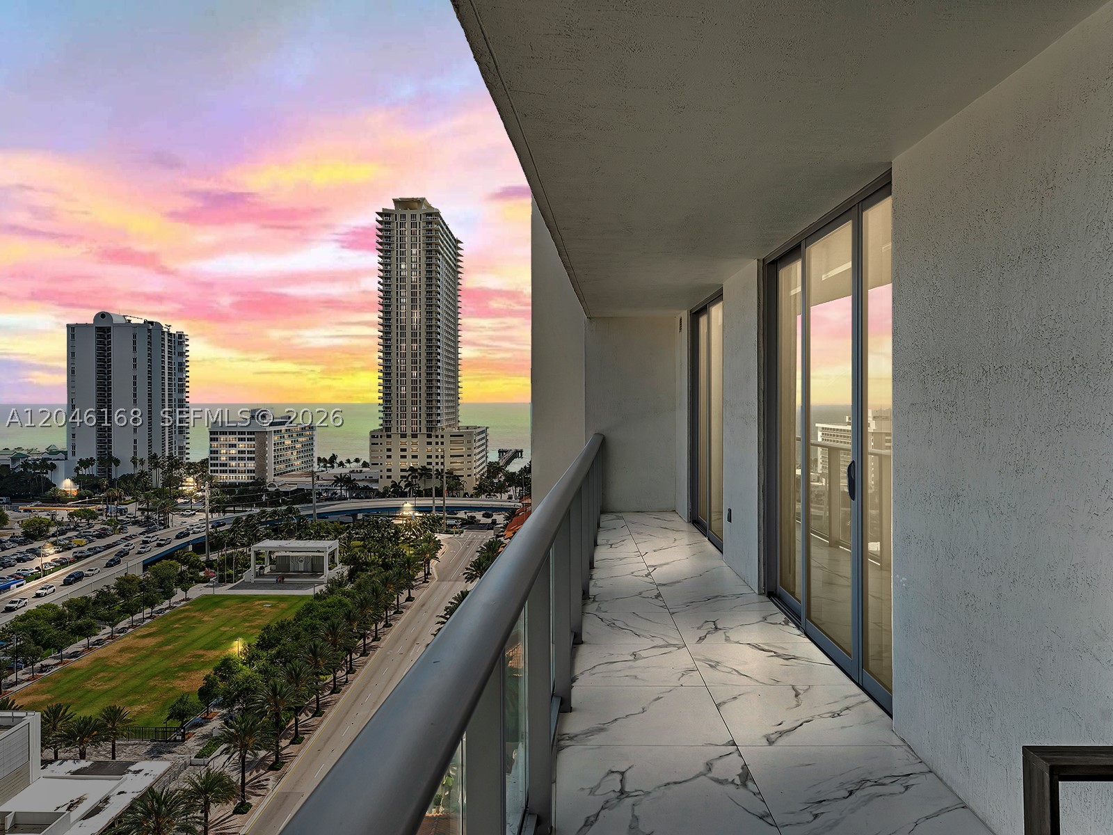 Spectacular 2-bedroom + enclosed den, 3 full bath residence at the prestigious Parque Towers in Sunny Isles Beach. This beautifully furnished unit offers a spacious open layout, floor-to-ceiling impact windows, an open modern kitchen with high-end appliances, generous walk-in closets, and stunning views of the Miami skyline, Intracoastal, and ocean. The enclosed den is currently used as a third bedroom, offering excellent flexibility for guests, office, or family use. Parque Towers offers 5-star resort-style amenities including multiple pools, kids pool, state-of-the-art fitness center, spa, sauna, movie theater, indoor children’s playroom, business center, valet parking, concierge, 24-hour attended lobby, and beach club access. Prime location just minutes from the beach, restaurants, shopping, Aventura Mall, Bal Harbour Shops, and top Sunny Isles attractions. 360 virtual tour available.