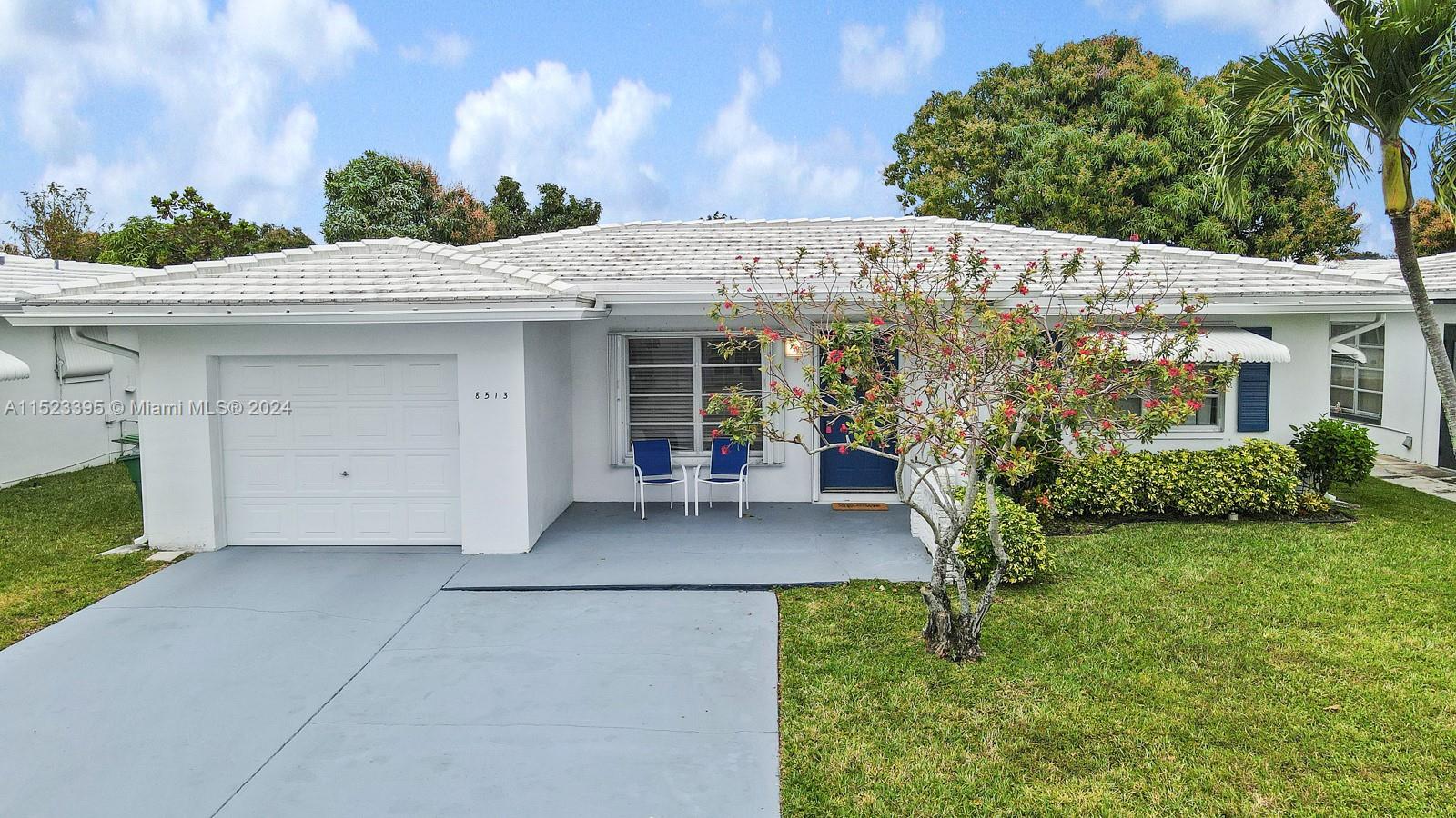 Reduced for quick sale! NEW 2022 concrete tile roof, gutters & fascia with option for extended warranty. UPDATED electric, plumbing, A/C, duct work, & water heater. 2 bed, 2 bath + 1 car Garage & Florida Room. As you step inside, you'll be greeted by HUGE living room remodeled open layout that seamlessly integrates the living, dining, and kitchen areas, perfect for both entertaining and everyday living. Solid wood cabinets, stainless steel appliances, under cabinet lighting, sliders to the cool florida room.
Primary Suite boasts the LARGEST walk-in closet in the community, en-suite bath added in 2016 with Dual Vanity and quartz counters. Clubhouse and pool just around the corner. Low HOA includes lawn, routine painting. Close to the golf course, stores, dining, and Sawgrass Express