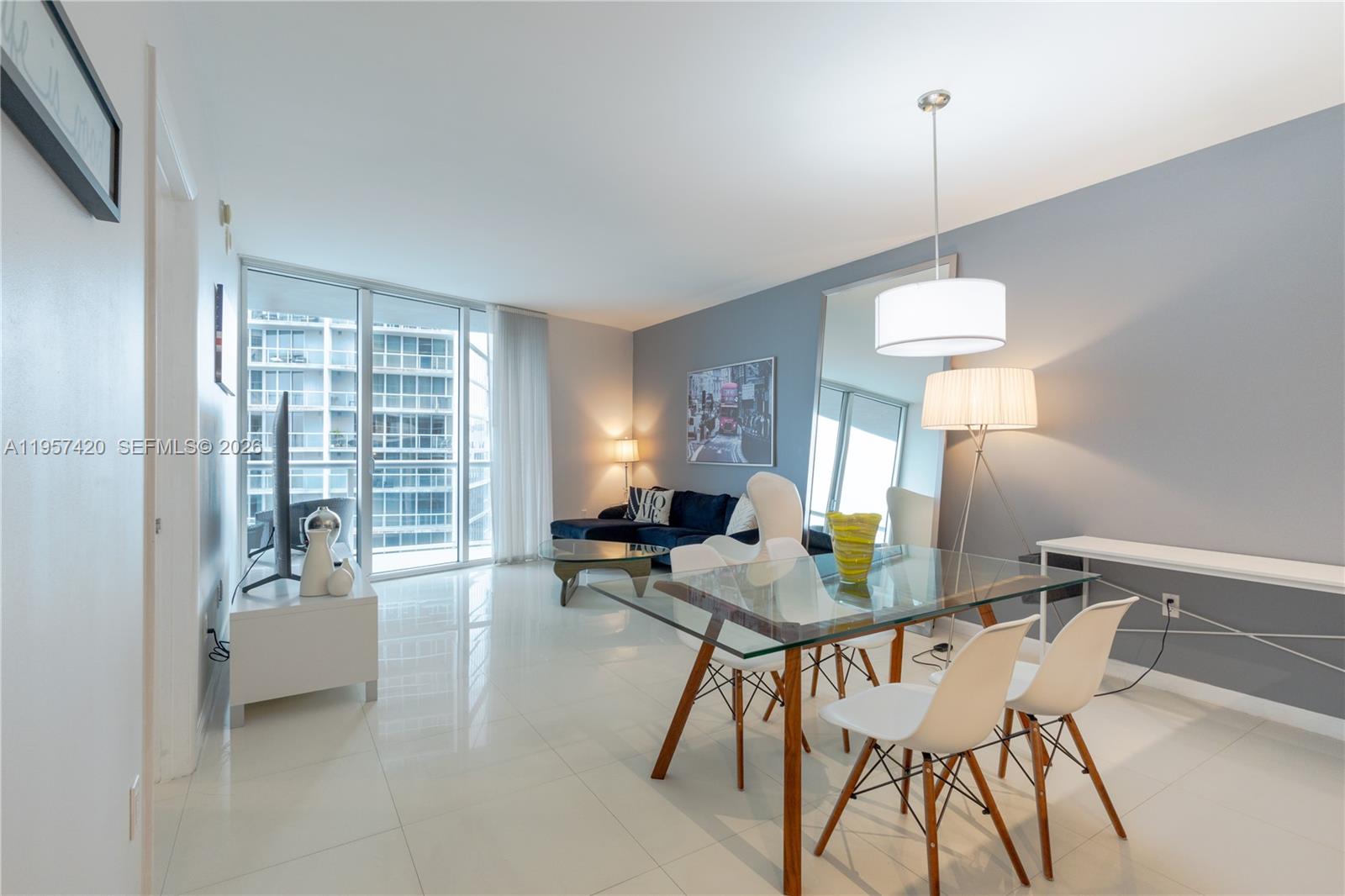 Great opportunity to own at one of the most sought after condos in Brickell. This unit is sold fully furnished, tastefully decorated, with a tenant in place. Great condition, sub zero appliances ,black out shades dual sink and shower tub combo. The views of the Miami River and Key Biscayne are Incredible.