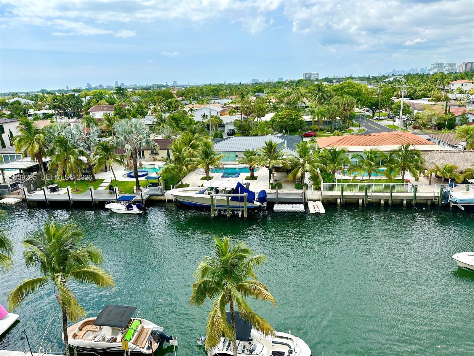 Enjoy direct water views from this condo. One assigned parking is included. Bldg features gym, laundry room on same floor, pool with sundeck area by the water, boat dock rental space available with direct access to ocean, kayaking access as well. Minutes to the ocean, restaurants, shopping & more. Quiet North Miami location