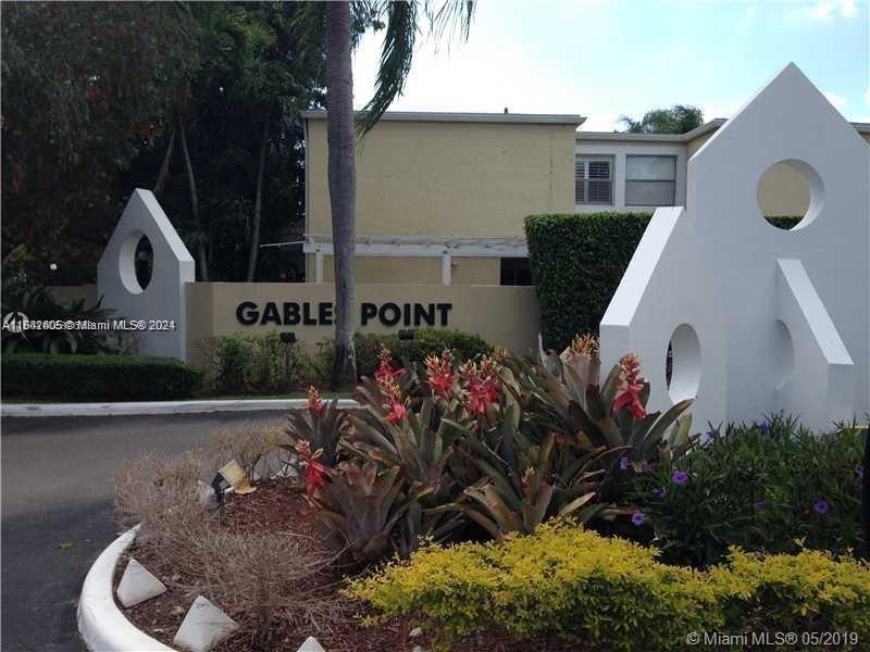Splendid 2 bed, 2.5 bath located in sought after Gables Point. This townhouse offers a spacious layout and privacy. Offering a front courtyard to enjoy your evenings and host your family BBQ's. The open kitchen allows you to never miss a moment with your family. Two spacious bedrooms upstairs and also equipped with a washer and dryer in the unit. This unit also features tile floors and tons of natural light. This community is quiet and offers two pools, tennis court, racquetball court and basketball. Gables Point is located close to University of Miami, Coral Gables, with tons of restaurants and shops in the area.