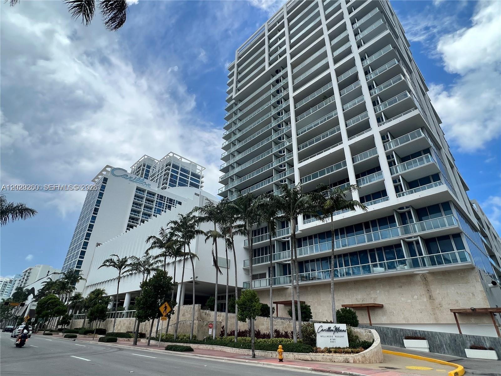 Exclusive Life Style Condo at the Exclusive Carillon Wellness Center Resort formerly known as Canyon Ranch (South Tower), Offering e bed/ 1 bath, gourmet kitchen, Open concept with a private oversized balcony overlooking the endless city/downtown view and intercostal, very bright and airy, valet parking 24/7, Centrally located just few miles to the magnificent nightlife of south beach, blocks to the luxury and fashion icon bal harbour shops, steps to Publix and restaurants, This unique resort leaving offers 4 pools, fitness center offering daily classes, full service spa, beachfront service and much more!!
Also available for Lease short term and or long term. Must be seen today before is too late.