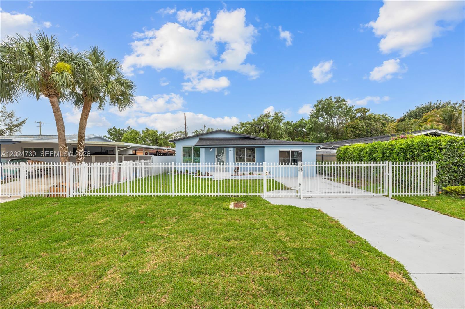 4 beds, 3 baths, and oversize extra room single family home completely renovated. Larger than tax roll (1,726 sqft). New impact windows, doors, and water heater. Property's very convenience layout allows new owner converting two or three rooms into In-Law Quarters or efficiencies, a plus for a big family or extra income, generating an extra income of $2,600-$3,500/monthly. No washer and dryer. NO Association! Seller's credit available with a full price offer.