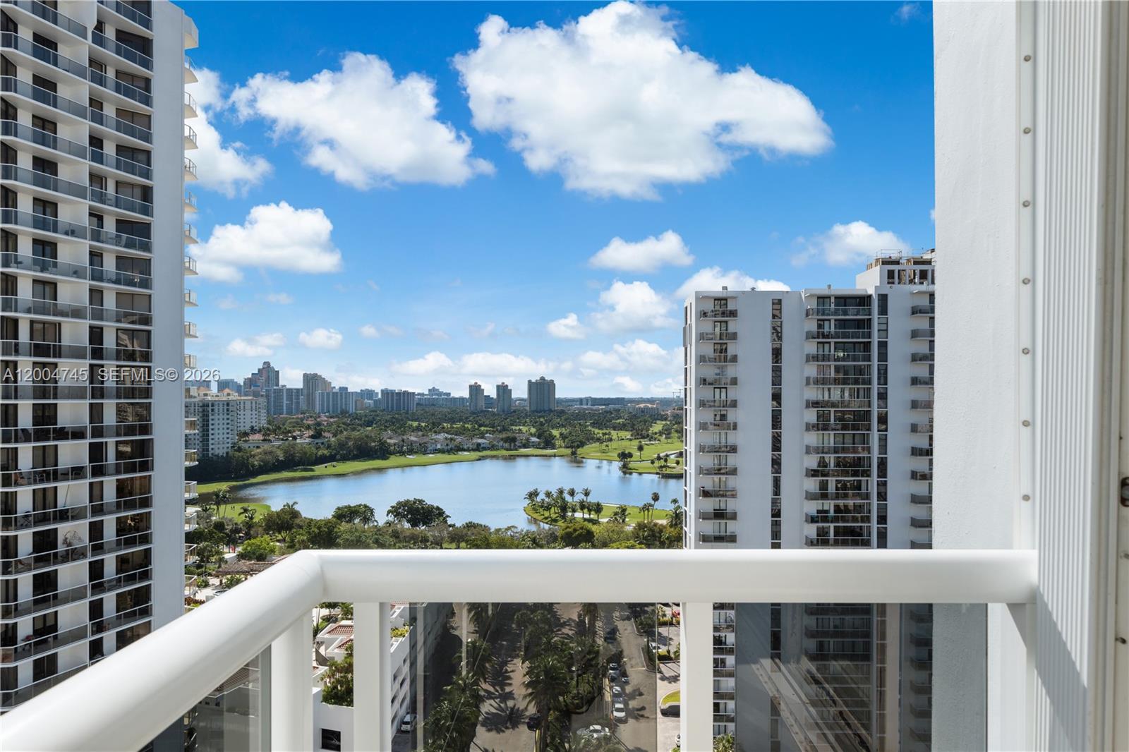 Welcome to one of Aventura’s most desirable addresses. This bright and spacious 2-bedroom, 2-bath residence offers 1,214 SF with floor-to-ceiling windows that fill the home with natural light. Enjoy expansive views from two private balconies overlooking the golf course, ocean, Golden Beach, and the iconic guitar-shaped skyline. The home features a newly updated kitchen with brand-new appliances, custom cabinetry, and stylish finishes, along with generous bedrooms and abundant closet space. Additional highlights include in-unit washer/dryer and assigned parking. Waterview offers 24/7 security, valet parking, fitness center, sauna, front desk service, and an upcoming resort-style pool. Prime location near Aventura Mall, dining, beaches, highways, and airports.