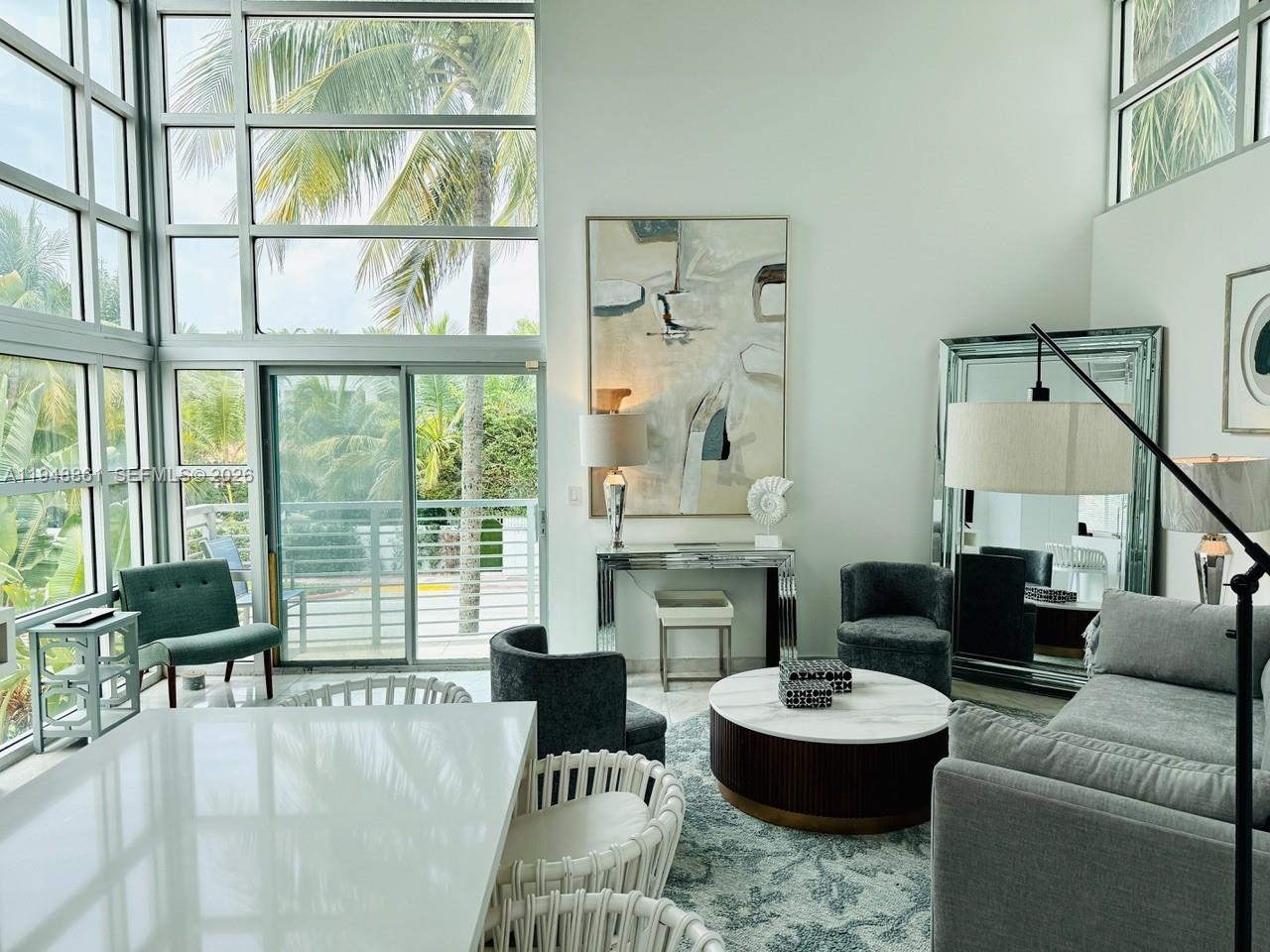Live just steps from the ocean in this sleek and modern two-story loft, ideally located directly across from the brand-new Oceanfront Park with easy beach access. This bright and airy 2-bed, 2-bath residence features soaring ceilings, floor-to-ceiling windows, and an open floor plan designed to maximize light and space. The lower level offers a private bedroom and full bath, while the upstairs primary suite boasts privacy and volume. Enjoy a custom kitchen with quartz countertops, stainless steel appliances, and a large island perfect for entertaining. Boutique building with only 10 units, rooftop dipping pool, washer/dryer in-unit, and 1 assigned covered parking space. Short-term rentals allowed (3-month min) and rented for $3,400 until April 1, 2026. Building does not have insurance, so only cash offers.