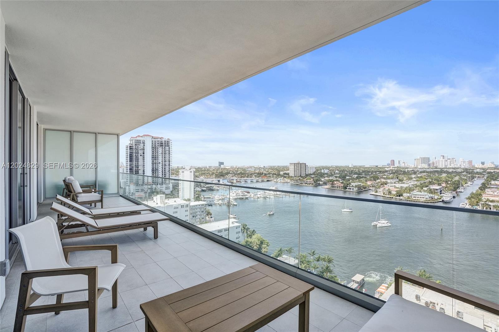 Experience elevated coastal living at Fort Lauderdale beach's newest and most coveted address.  This stunning residence features 2 spacious bedrooms and 2.5 luxurious, spa inspired bathrooms, complemented by a gourmet chef's kitchen, with top of the line Wolf and Subzero appliances and modern finishes, designed for ultimate comfort and sophistication.  The expansive private balcony, accessed through walls of glass, is the perfect retreat to relax and take in the breathtaking Intracoastal views, watch the endless parade of yachts drift by and enjoy spectacular sunsets that transition into the sparkling lights of the city skyline at night.   Residents enjoy an vast  collection of elevated lifestyle amenities including a resort-style heated pool, elegant billiards lounge, state of the art fitness center, private dog run, and an exceptional array of thoughtfully curated spaces designed for relaxation, wellness and a refined lifestyle.  Welcome to life at Selene, where luxury, elegance and ocean front living come together!